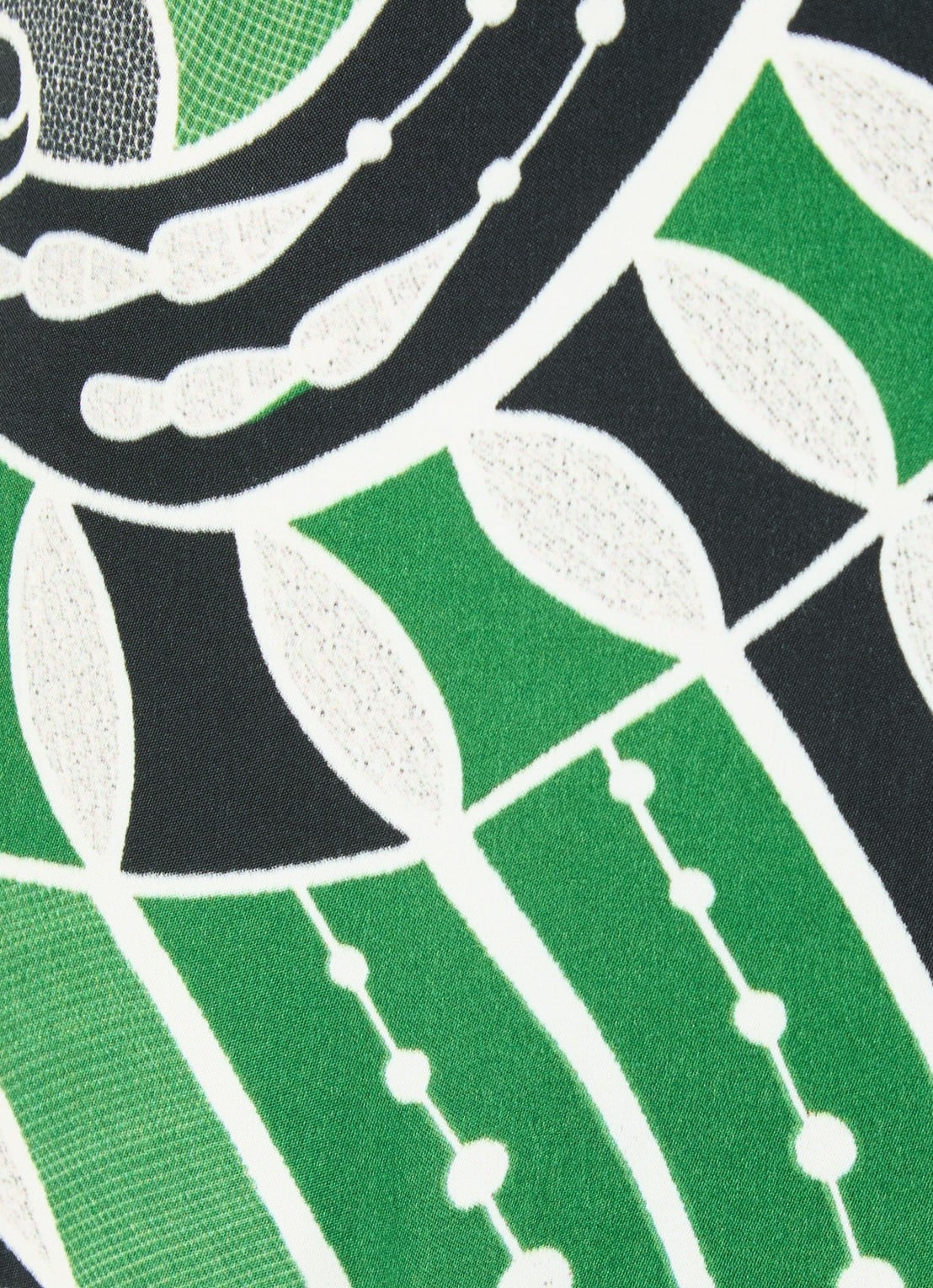 Farm Rio Nature maxi jurk van satijn met bladprint - detail 5 groen