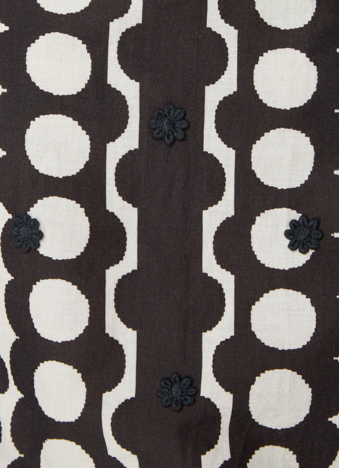 Farm Rio Palermo crop top met bloemenprint en pofmouw - detail 3 zwart