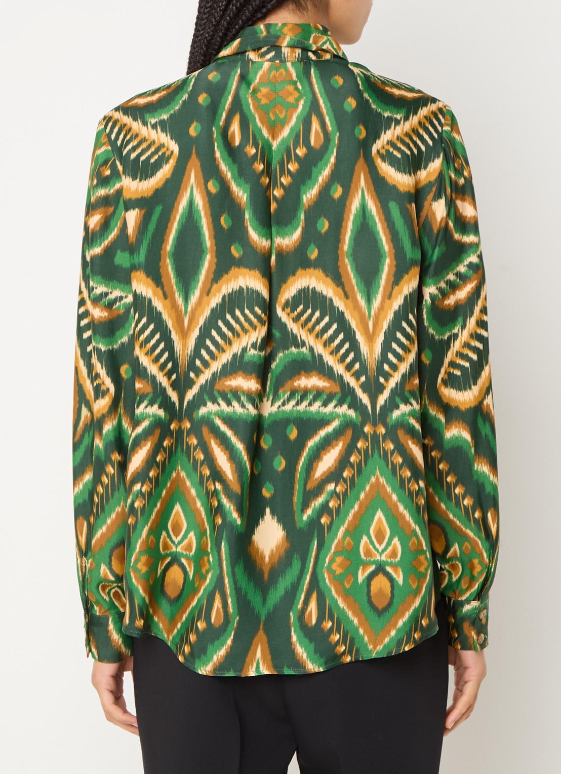 Farm Rio Pineapple blouse met print - achterkant donkergroen