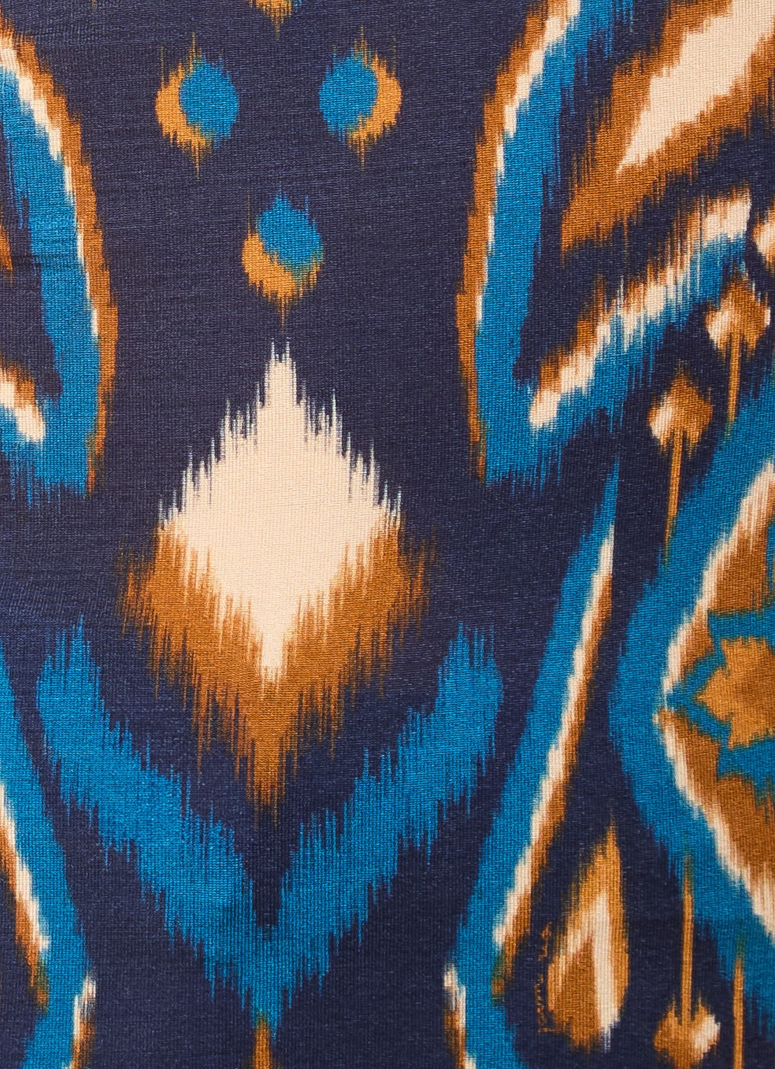 Farm Rio Pineapple top met print en opstaande kraag - detail 5 donkerblauw