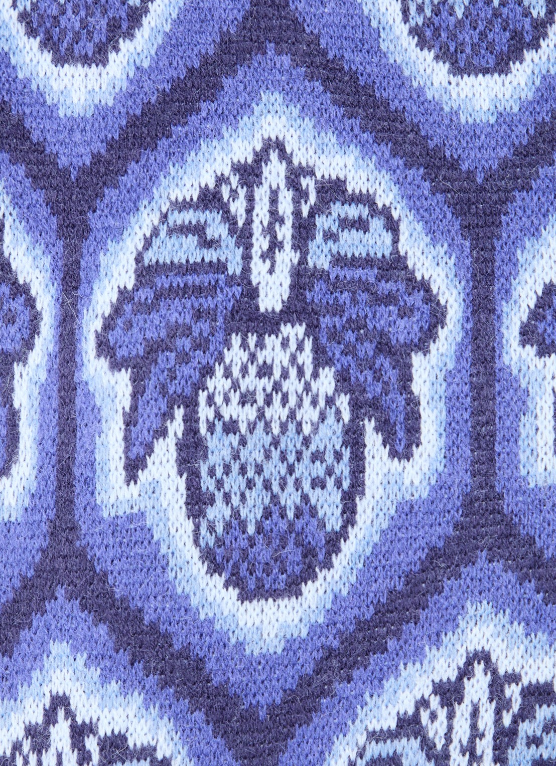 Farm Rio Pinneaple Cobogo grofgebreide trui in wolblend met ingebreid patroon - detail 3 violet