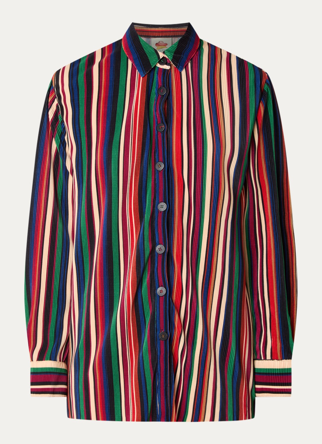 Farm Rio Pipa blouse met streepprint en structuur - voorkant 2 rood