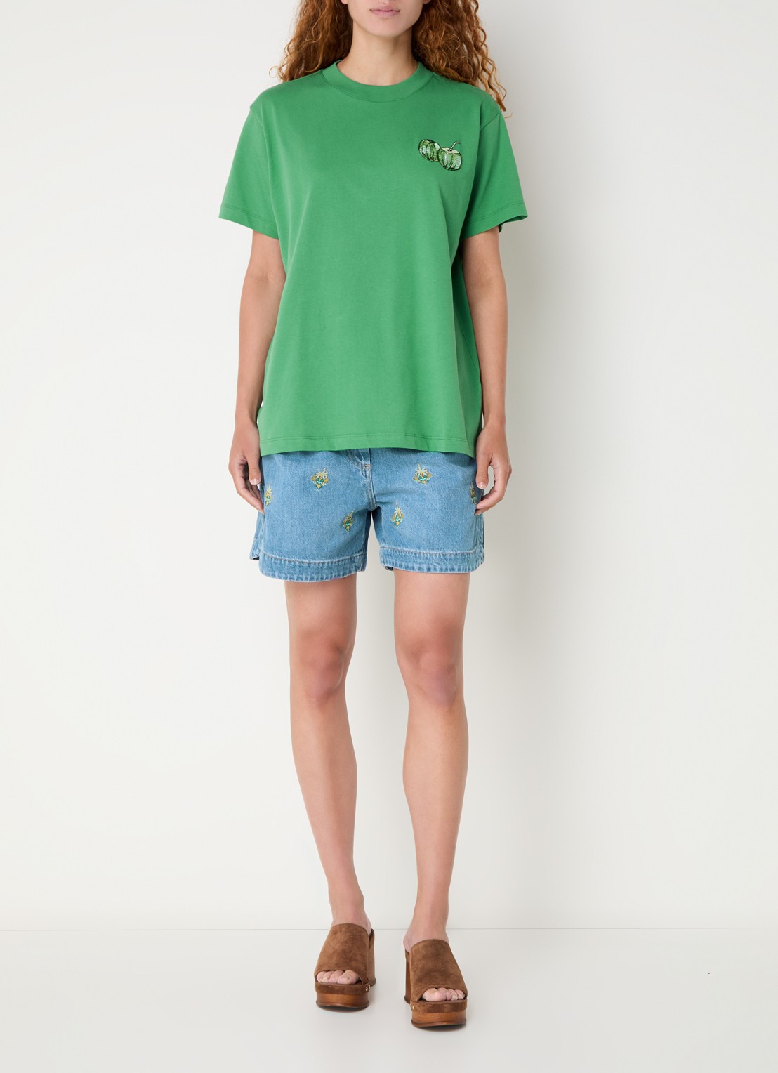 Farm Rio T-shirt met front- en backprint - voorkant 3 groen