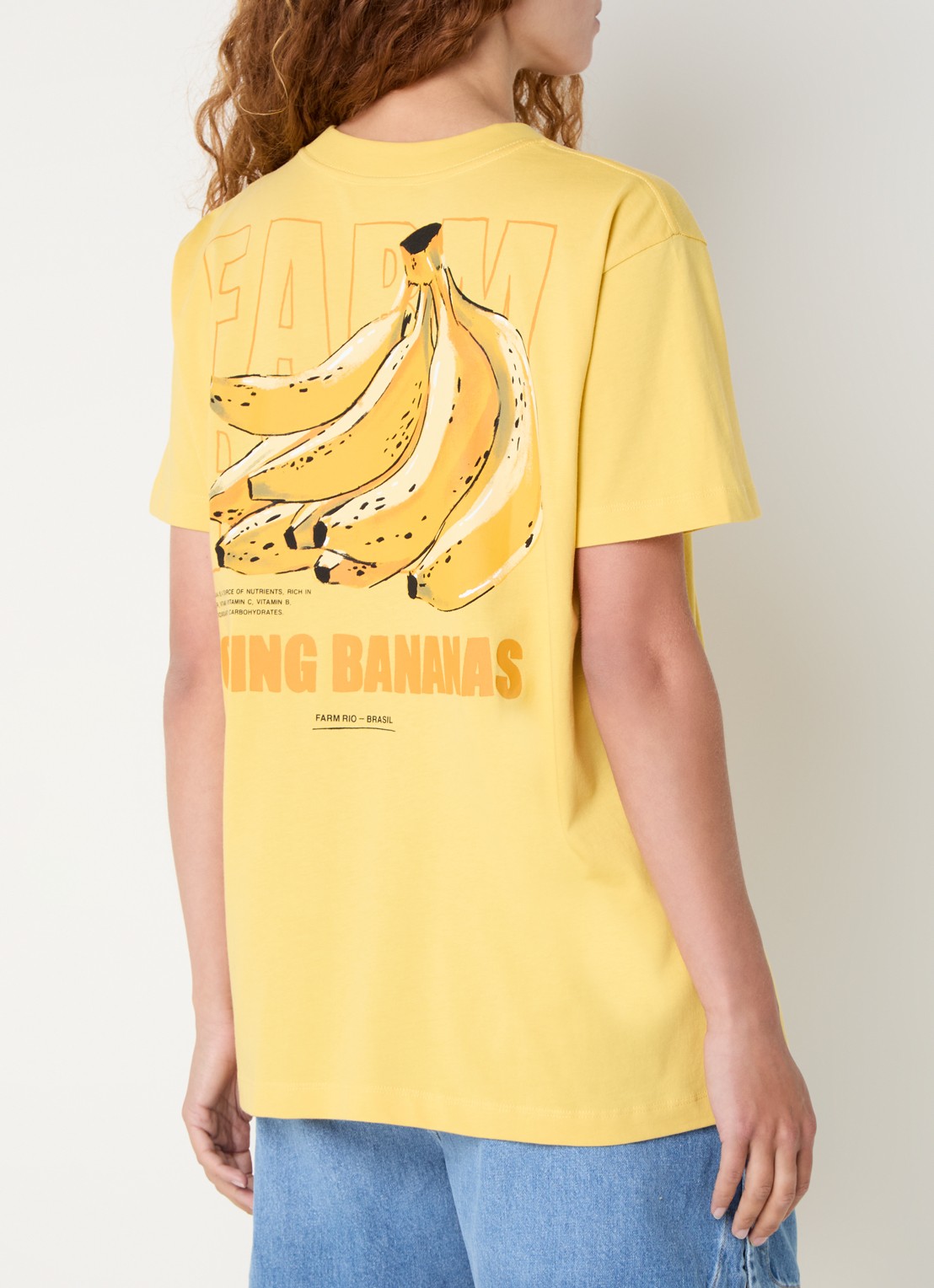 Farm Rio T-shirt met front- en backprint - detail geel