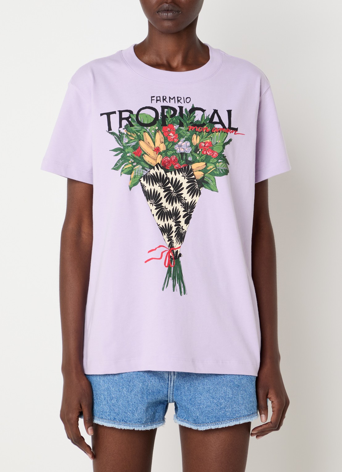Farm Rio T-shirt met logoprint - detail 4 lila