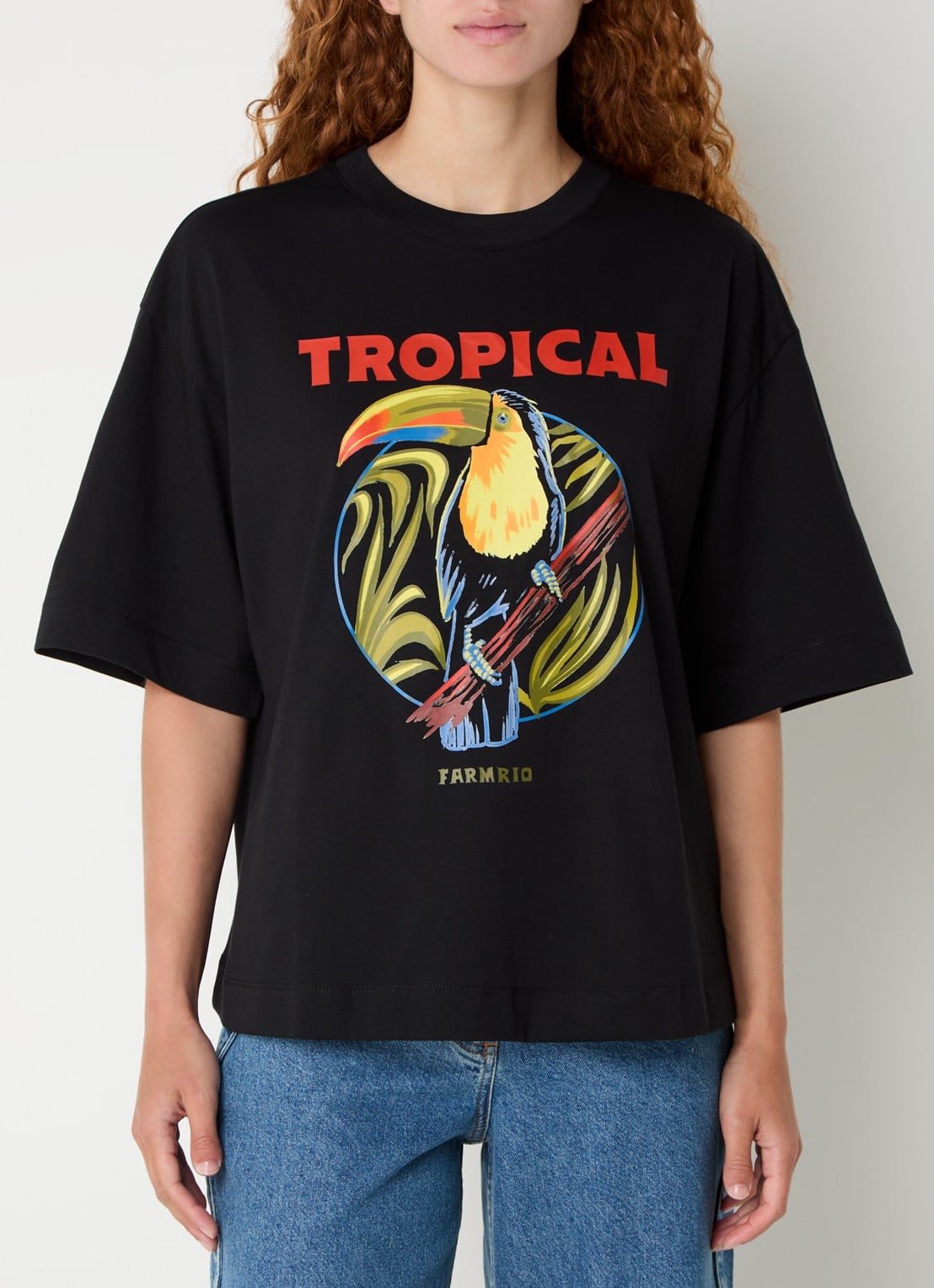 Farm Rio T-shirt met print - detail 4 zwart