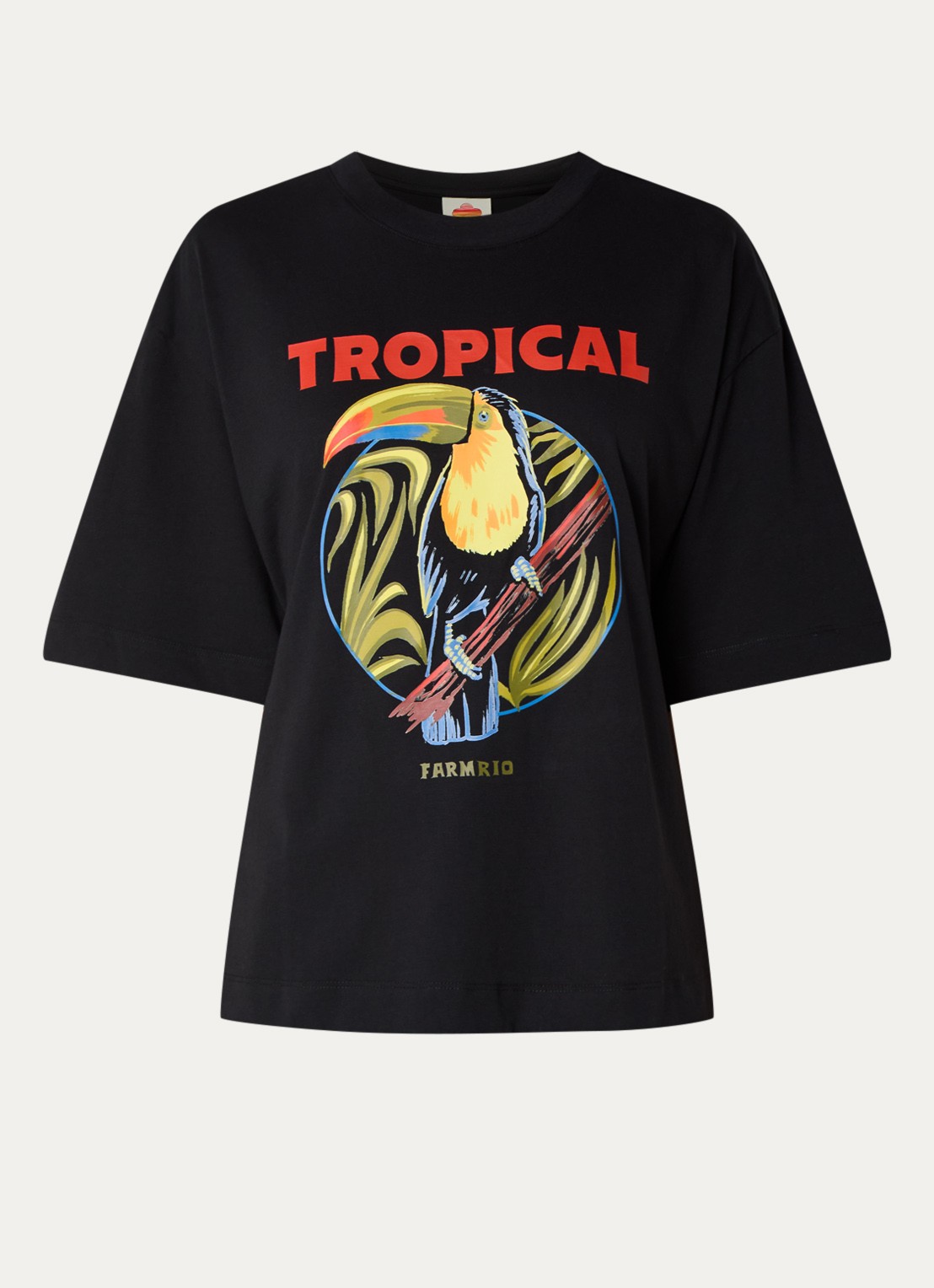 Farm Rio T-shirt met print - voorkant 2 zwart