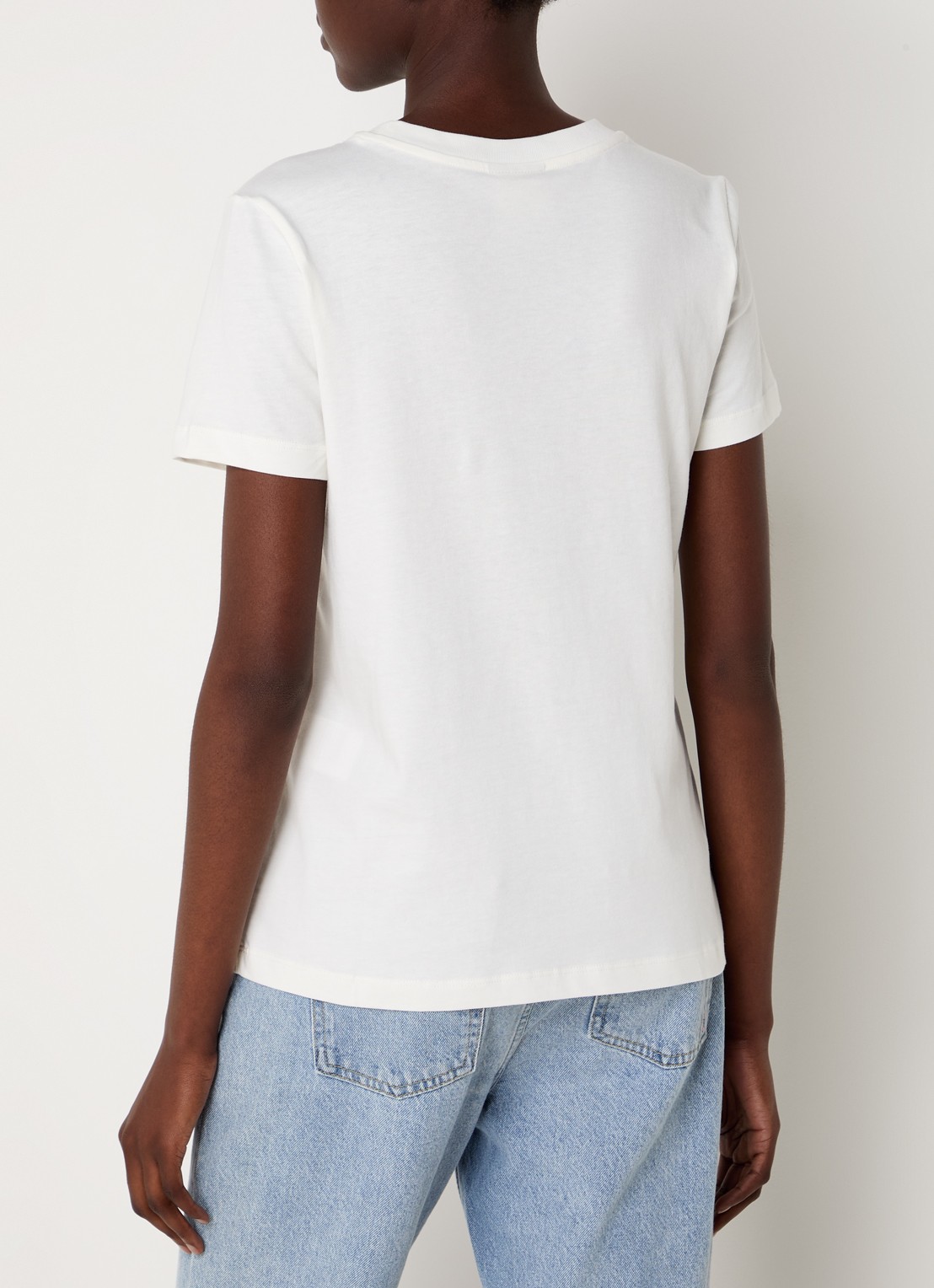 Farm Rio T-shirt van  katoen met print - achterkant gebroken wit