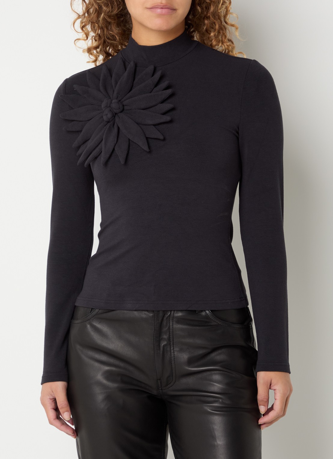 Farm Rio Top met applicatie - detail zwart