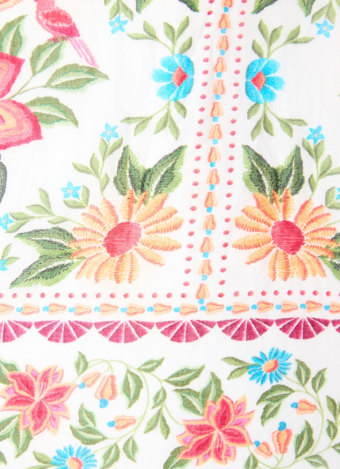 Farm Rio Top met bloemenprint - detail 5 gebroken wit