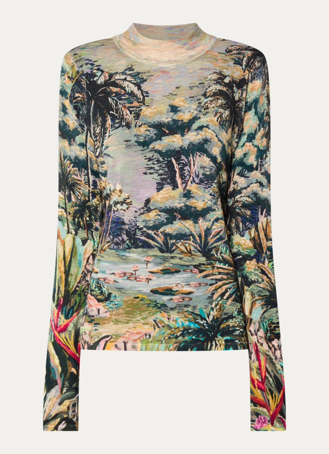 Farm Rio Top met print en ronde hals - voorkant 3 lila
