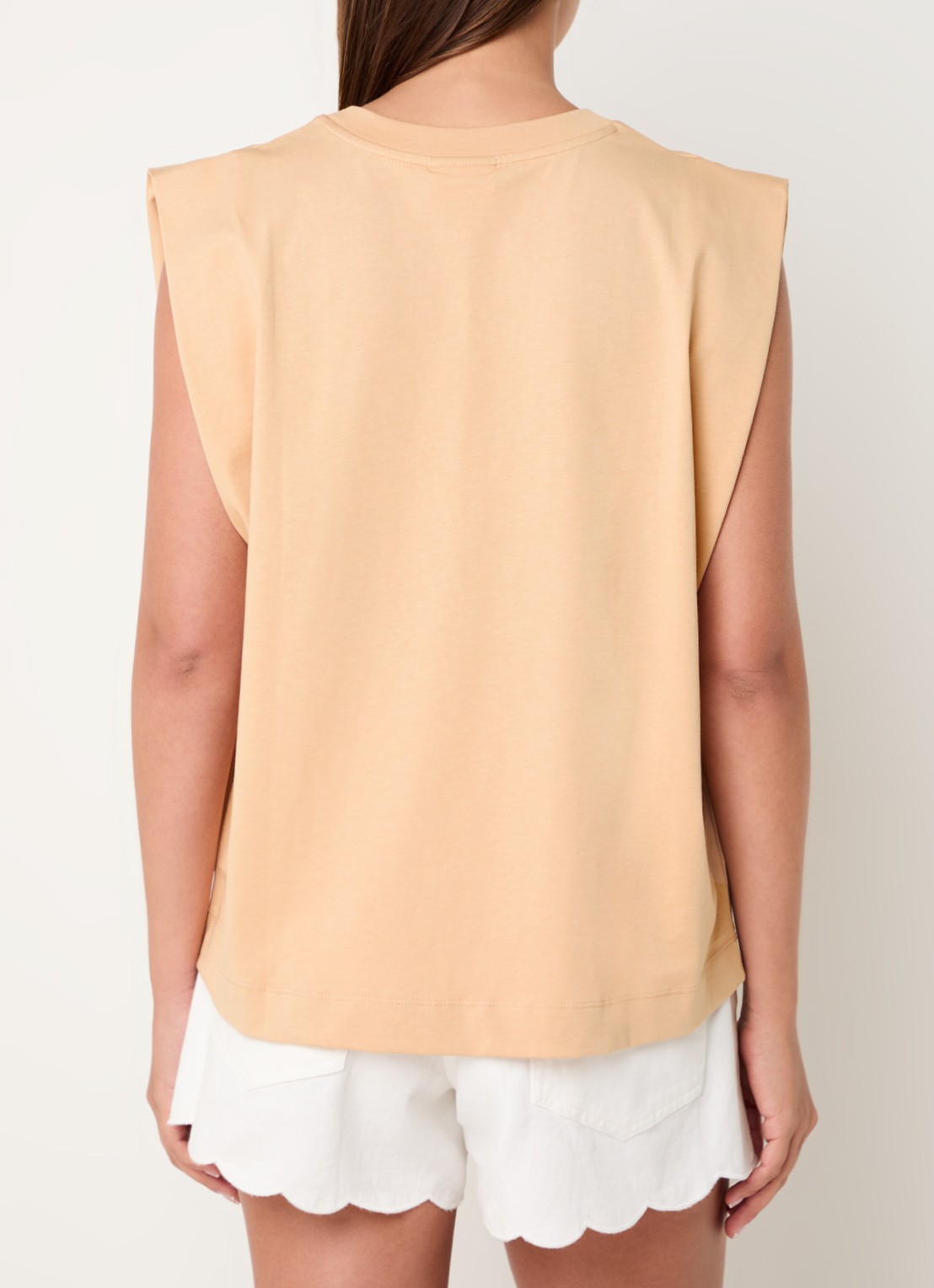 Farm Rio Top met print en stretch - achterkant zand