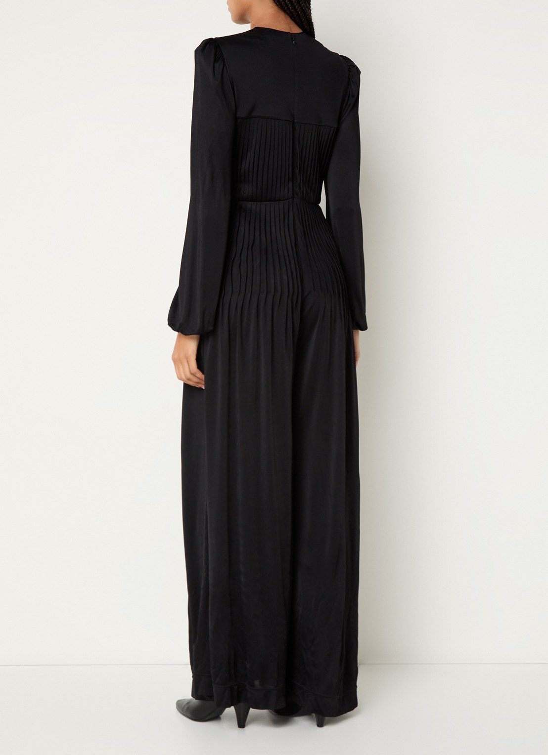 Farm Rio Wide fit jumpsuit met cut-out detail en plissé - achterkant zwart