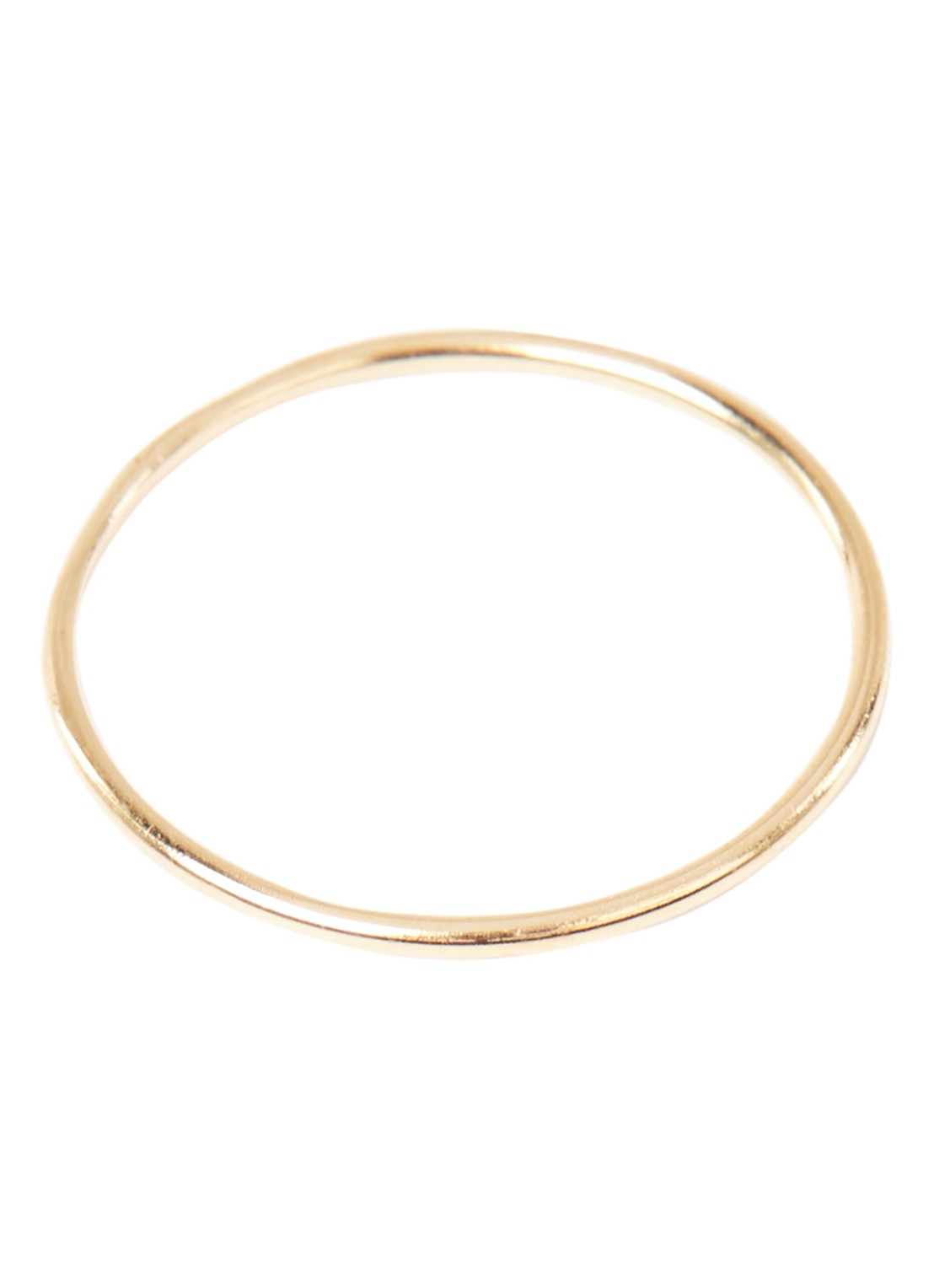 Fashionology Nano ring van 14 karaat goud  - voorkant goud