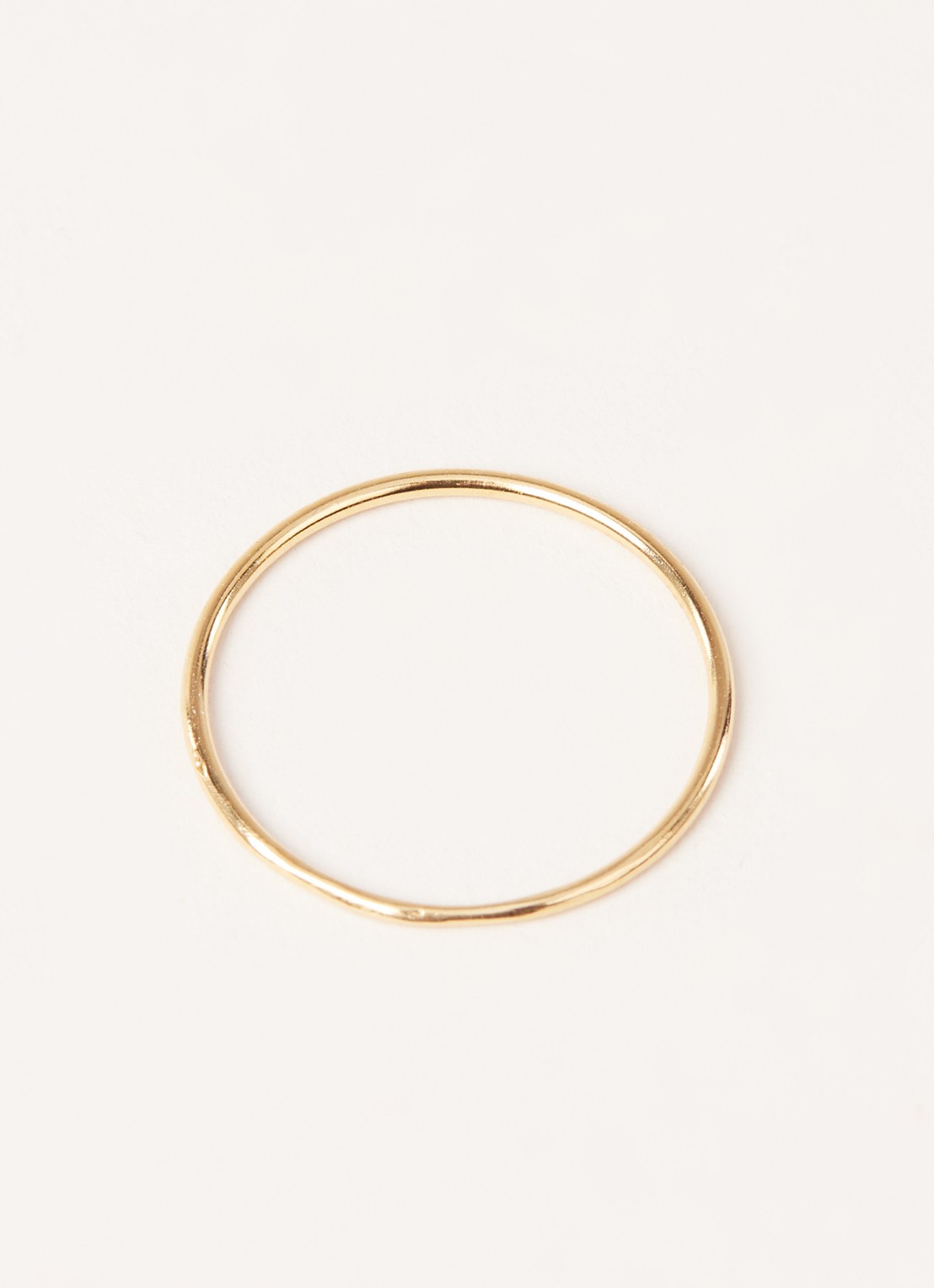 Fashionology Nano ring van 14 karaat goud  - voorkant 2 goud