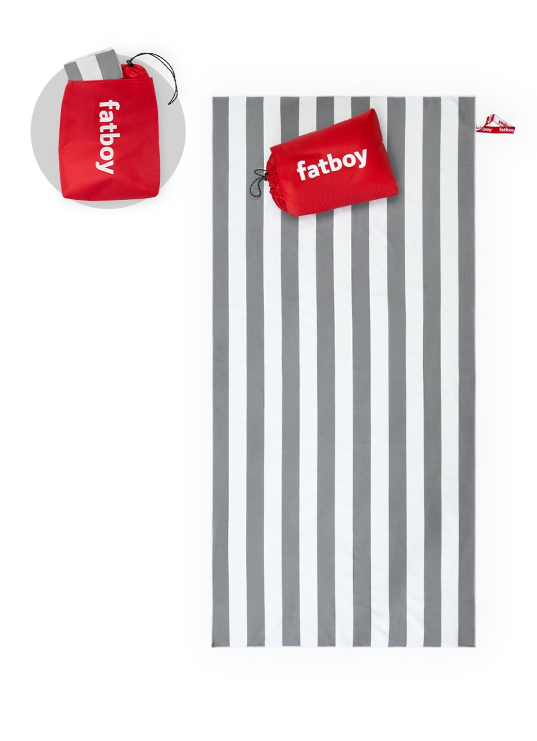 Fatboy Beach Baggy strandlaken 165 x 80 cm - voorkant grijs