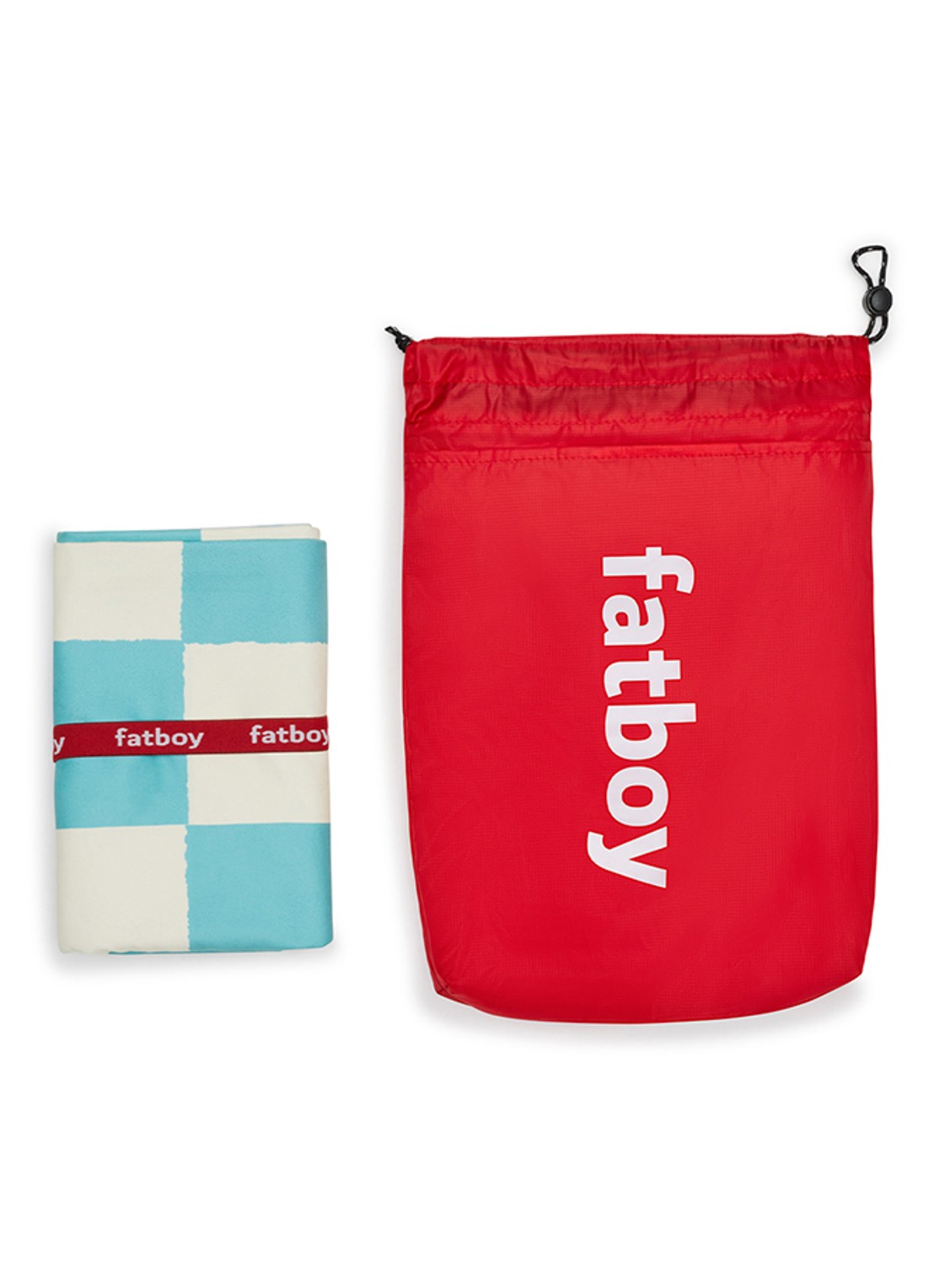 Fatboy Beach Baggy XL strandlaken met opblaasbare kussen 200 x 90 cm - detail blauw