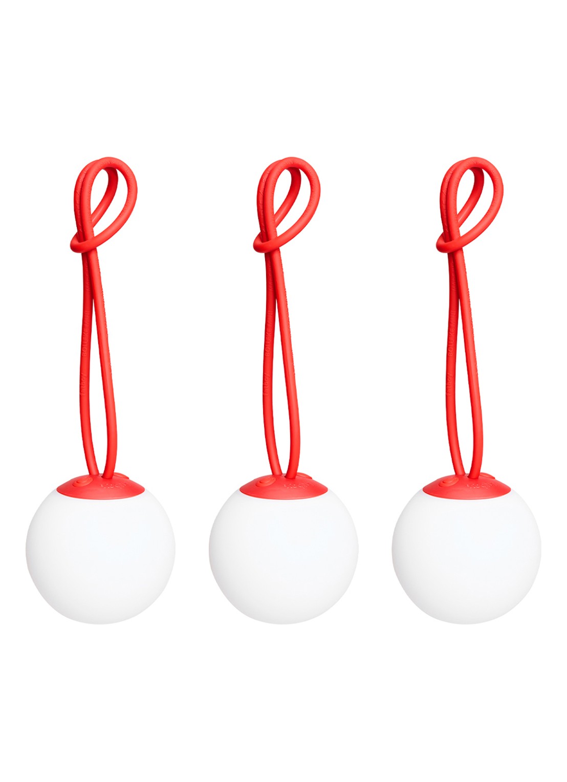 Fatboy Bolleke Mini ledverlichting set van 3 - voorkant 3 rood