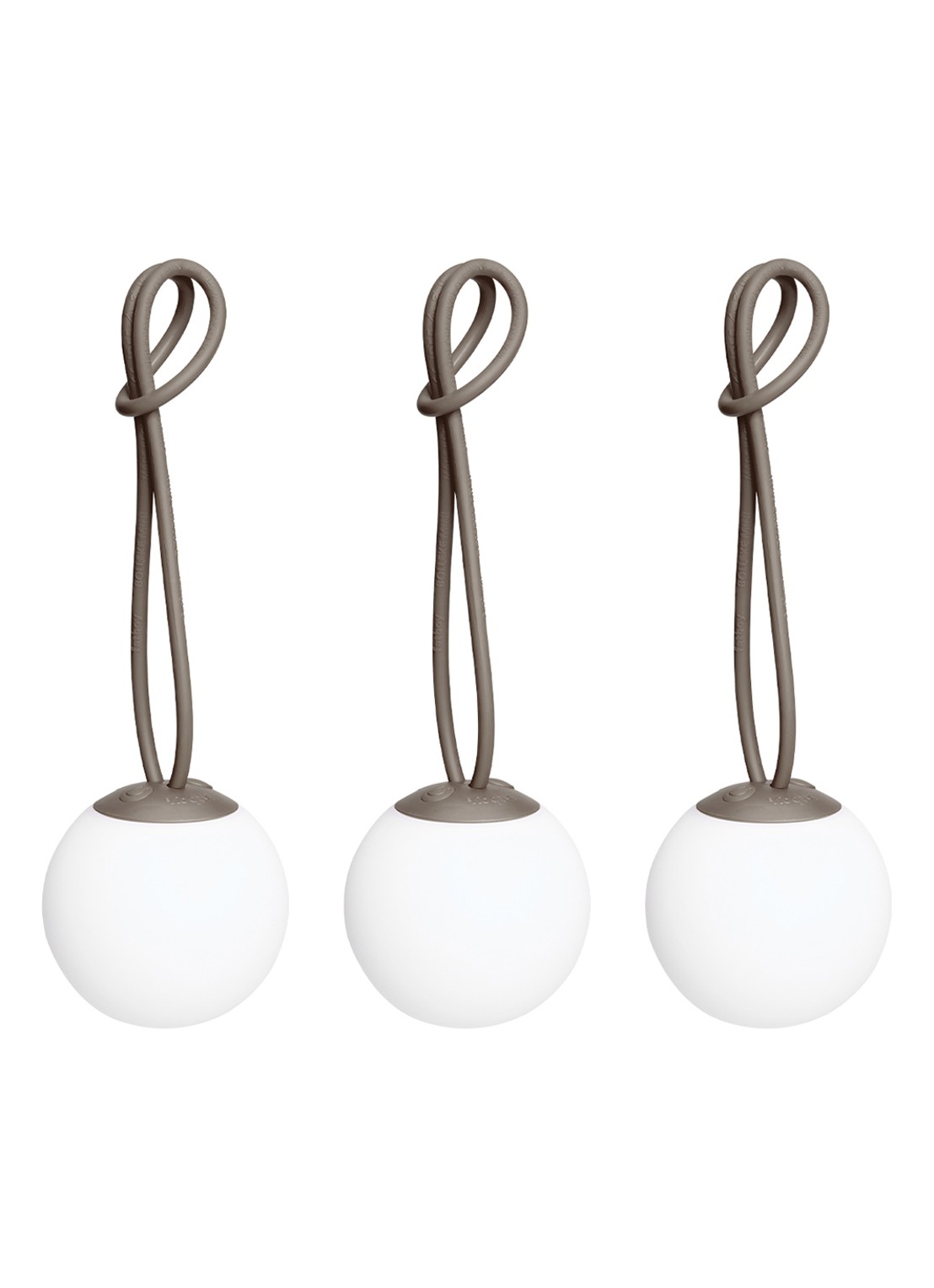 Fatboy Bolleke Mini ledverlichting set van 3 - voorkant 3 taupe