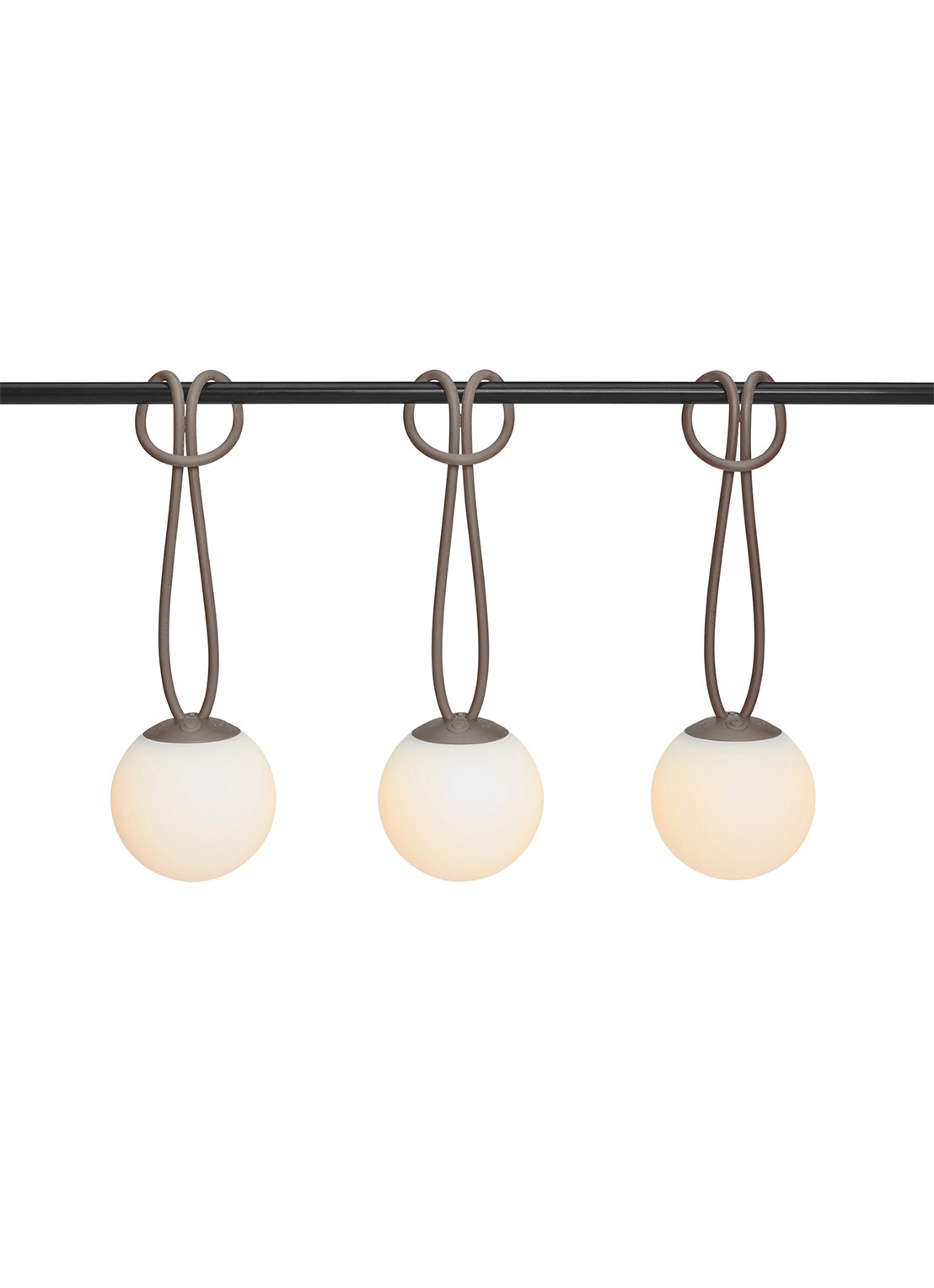 Fatboy Bolleke Mini ledverlichting set van 3 - voorkant 4 taupe