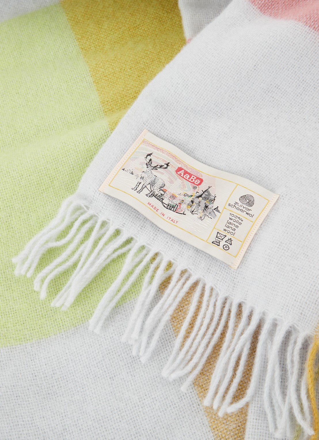 Fatboy Colour Blend plaid van wol met ruitdessin 130 x 185 cm - detail multicolor