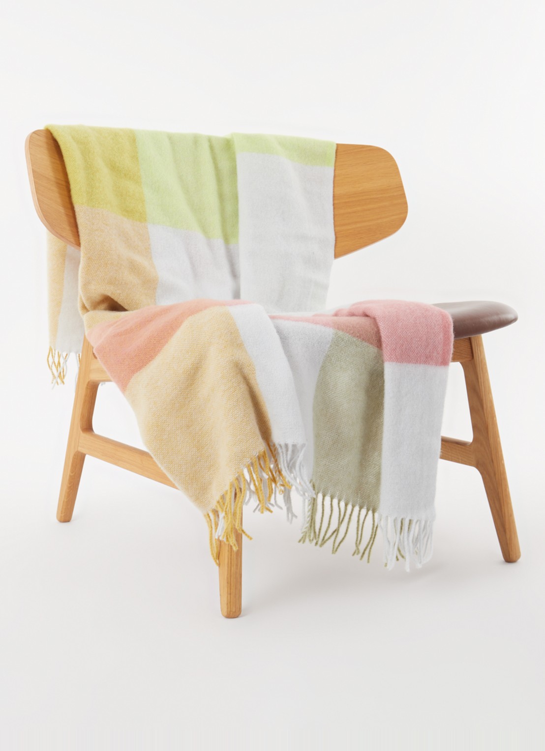 Fatboy Colour Blend plaid van wol met ruitdessin 130 x 185 cm - voorkant 4 multicolor