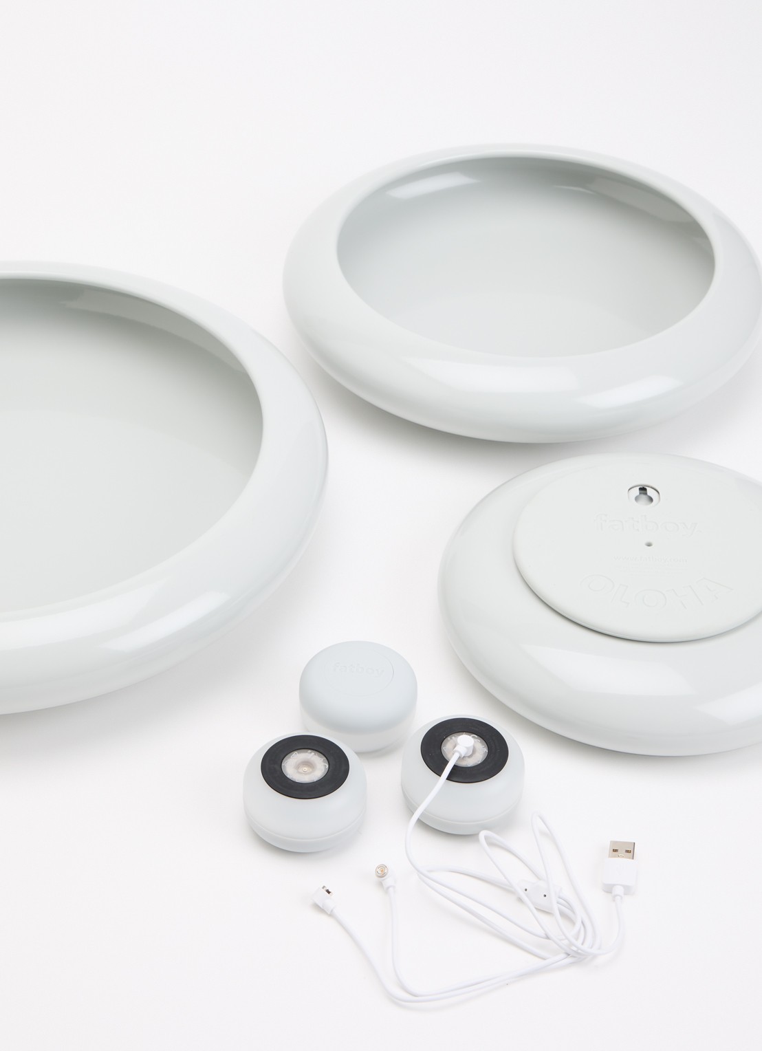 Fatboy Oloha wandlamp set van 3 - voorkant 2 lichtgrijs