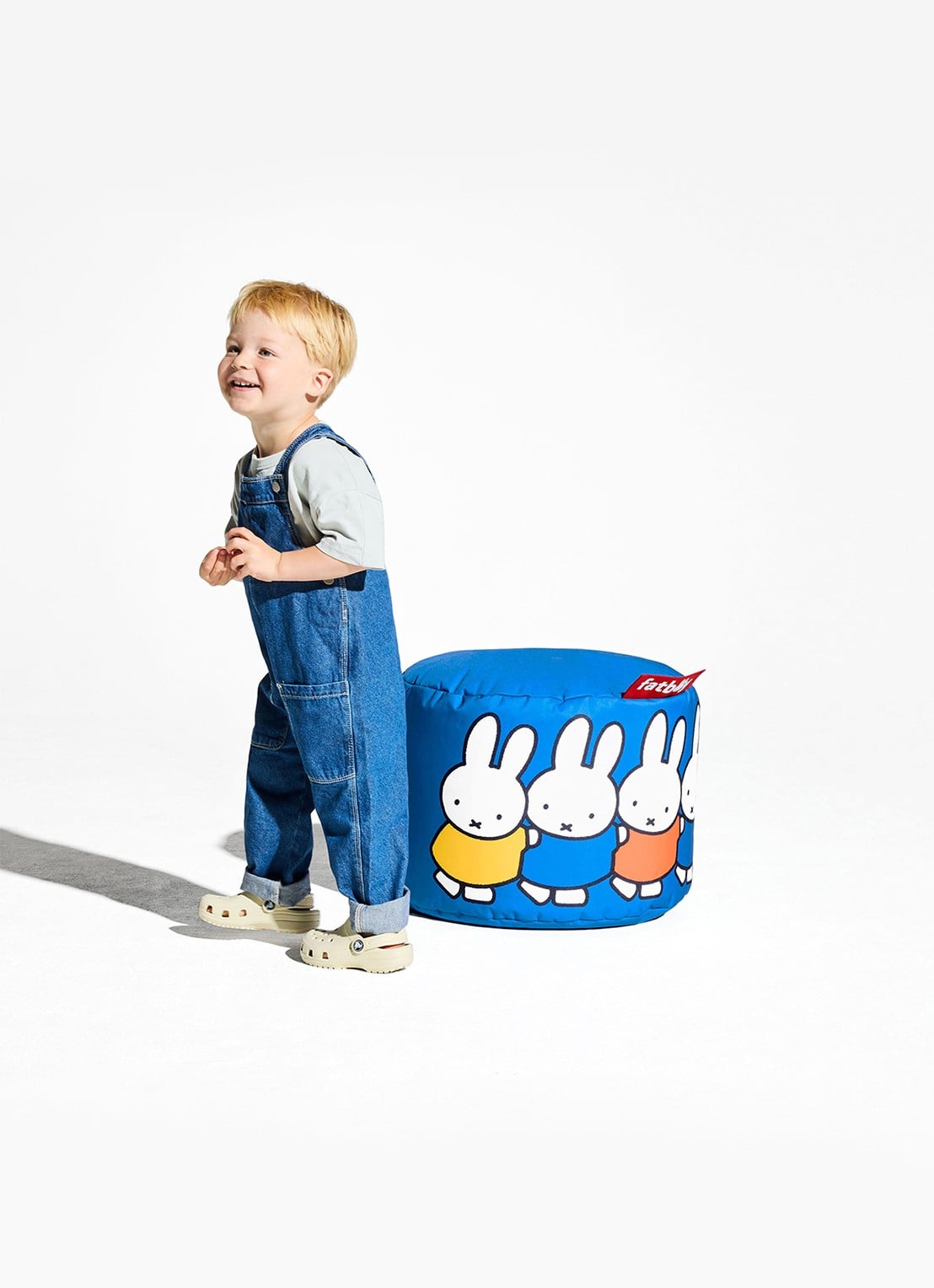 Fatboy Point x Miffy poef 47 x 52 cm - detail blauw