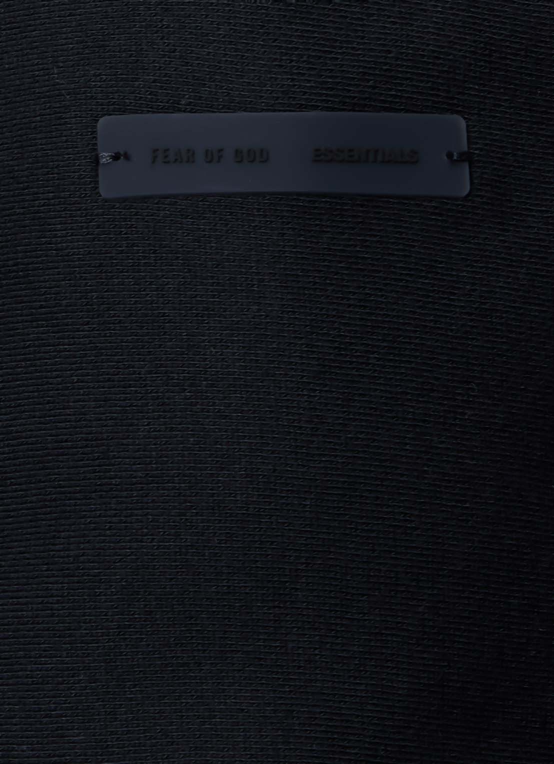 Fear of God Essentials AS25 hoodie met flock logoprint - detail 4 zwart