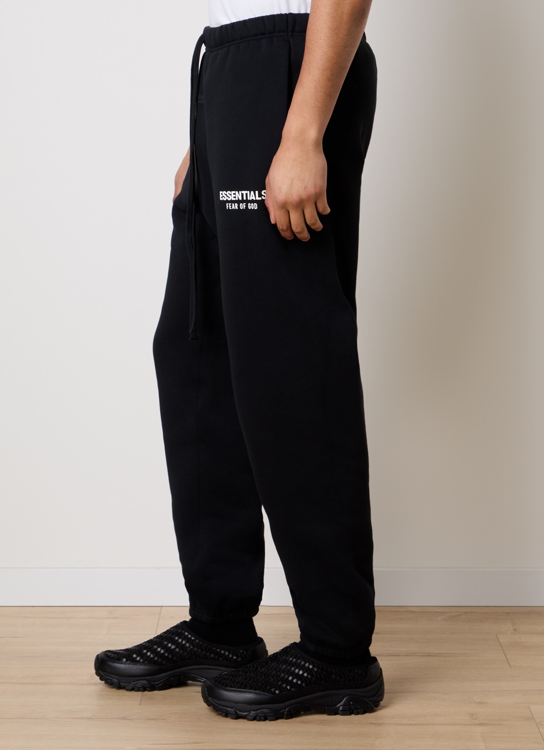 Fear of God Essentials AS25 loose fit joggingbroek met logo - detail 4 zwart