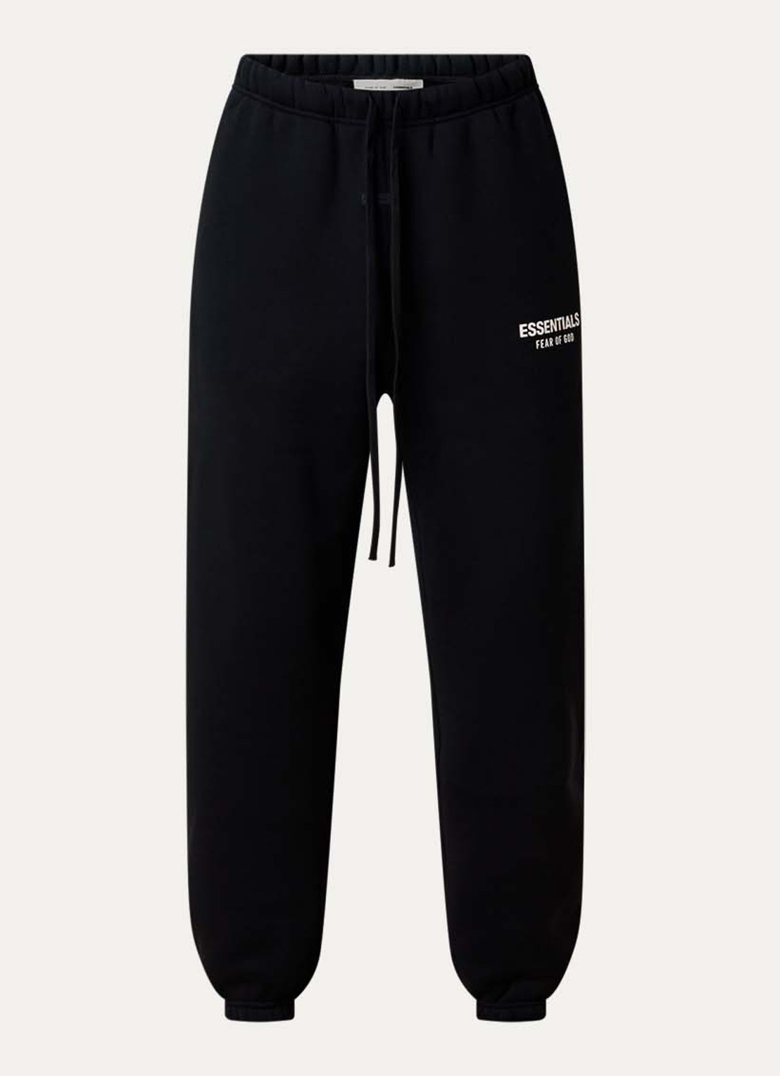 Fear of God Essentials AS25 loose fit joggingbroek met logo - voorkant zwart