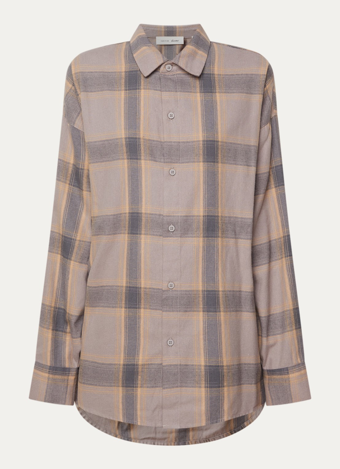 Fear of God Essentials Blouse met ruitdessin - voorkant 4 donkerbeige