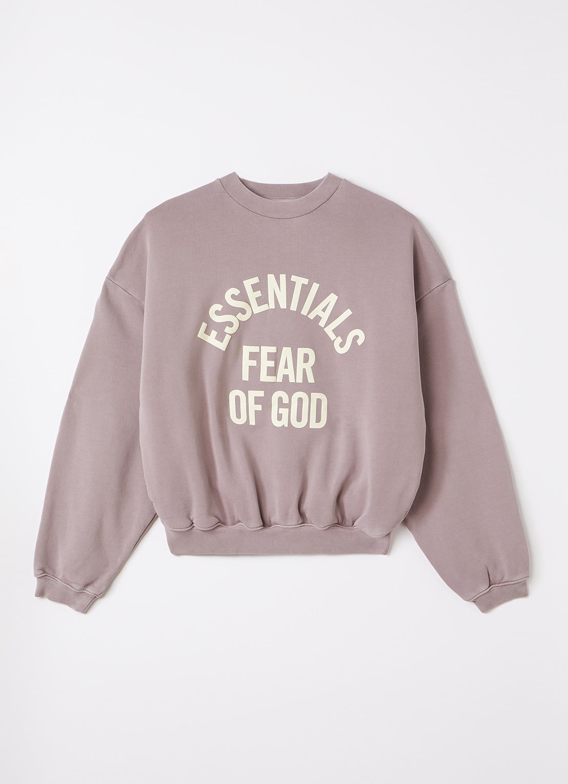 Fear of God Essentials Campus sweater met logoprint - voorkant 2 taupe