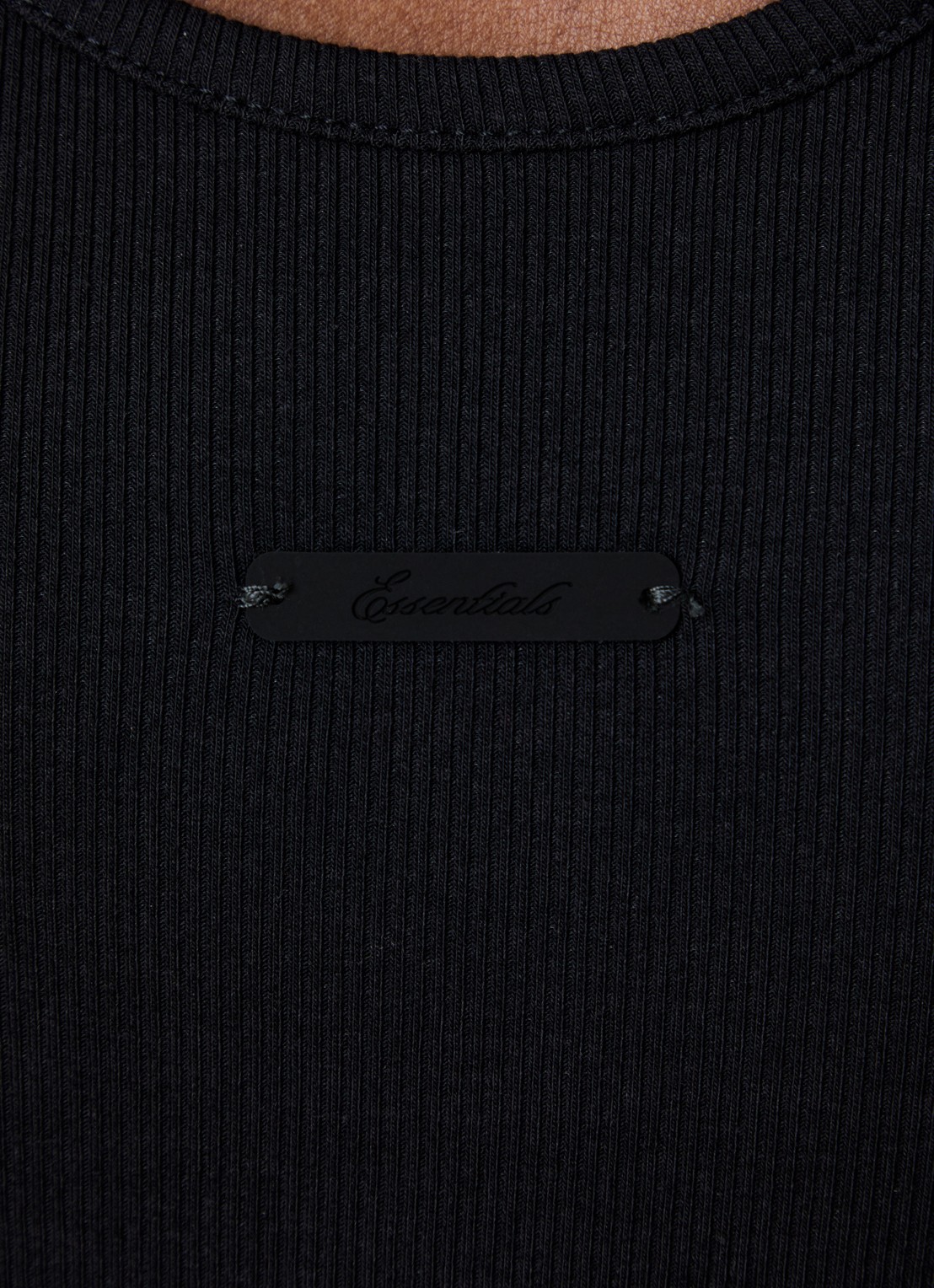 Fear of God Essentials Cropped tanktop met logo - detail 4 zwart