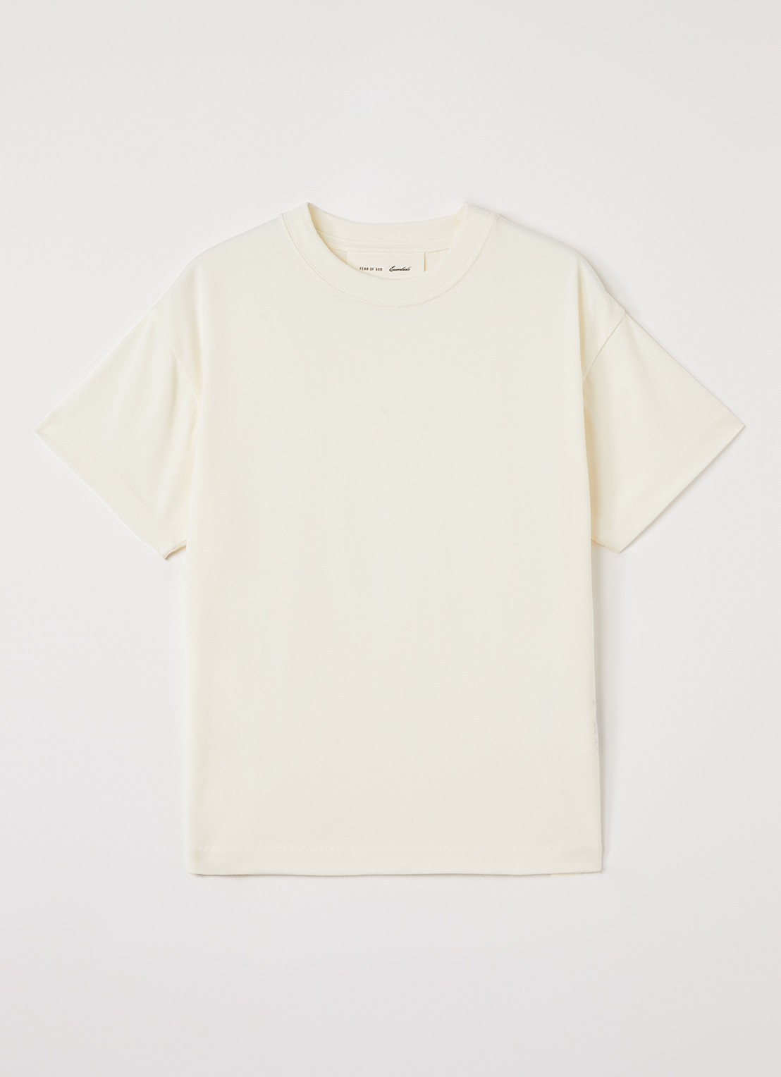 Fear of God Essentials Essential T-shirt met ronde hals - voorkant ivoor