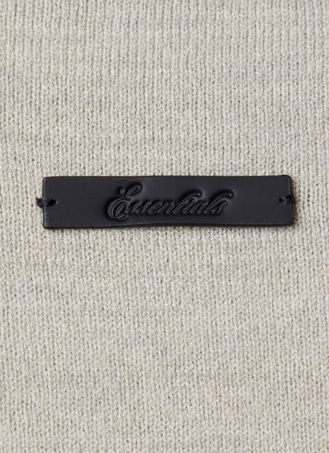 Fear of God Essentials Fijngebreide pullover met ronde hals - detail 3 taupe