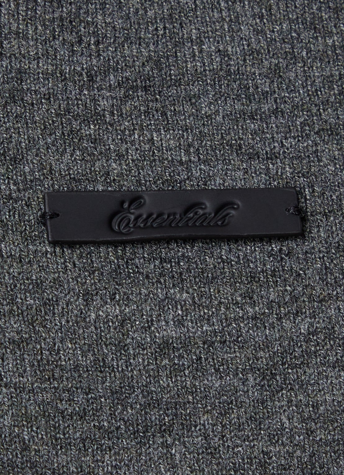 Fear of God Essentials Fijngebreide pullover met ronde hals - detail 3 grijs
