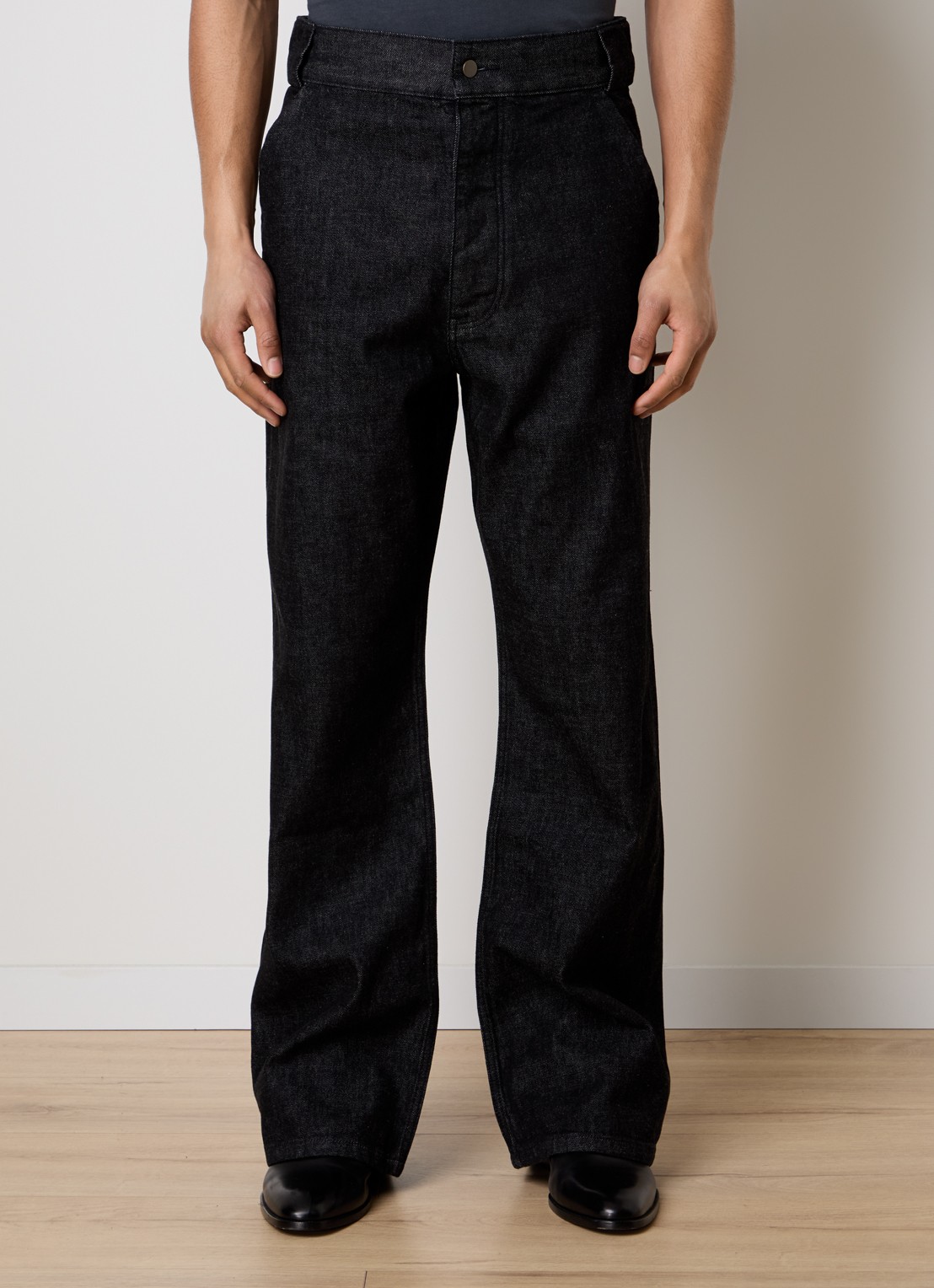 Fear of God Essentials Flared jeans met donkere wassing en backprint - achterkant 6 zwart