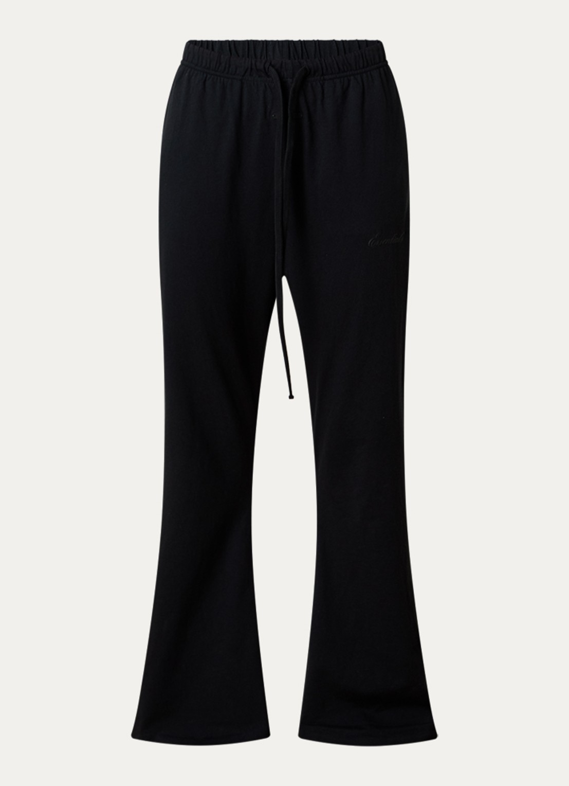 Fear of God Essentials High waist flared fit broek met steekzakken - voorkant 4 zwart