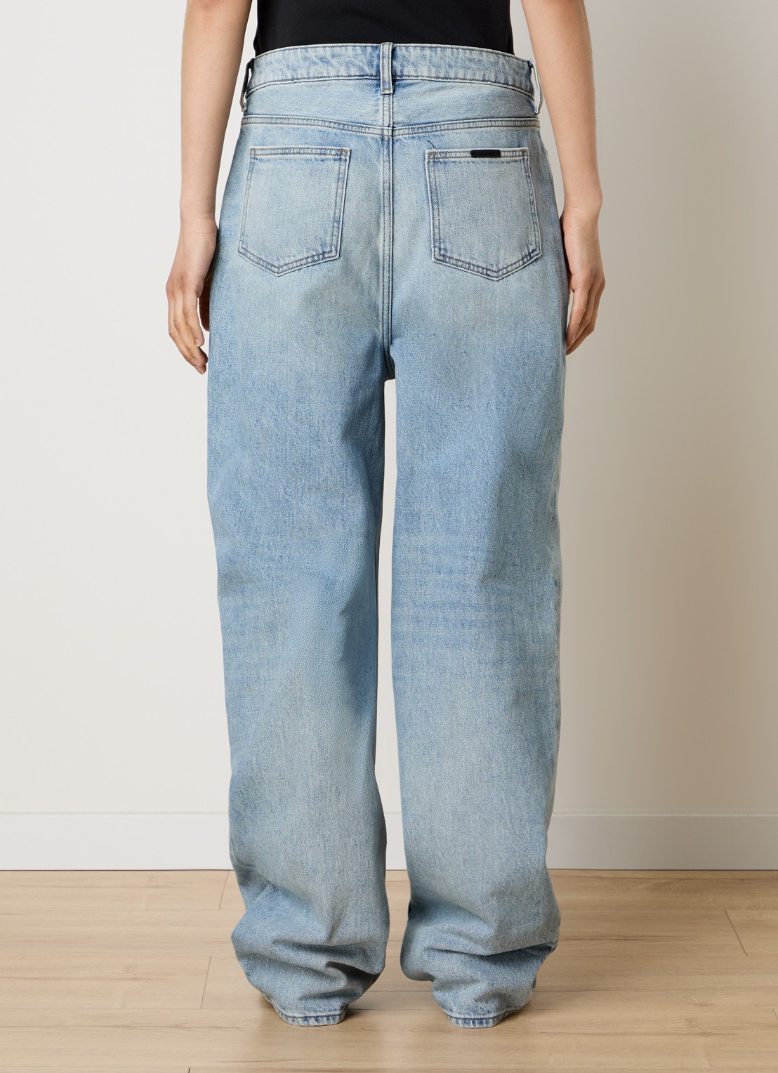 Fear of God Essentials High waist loose fit jeans met lichte wassing - achterkant 4 indigo