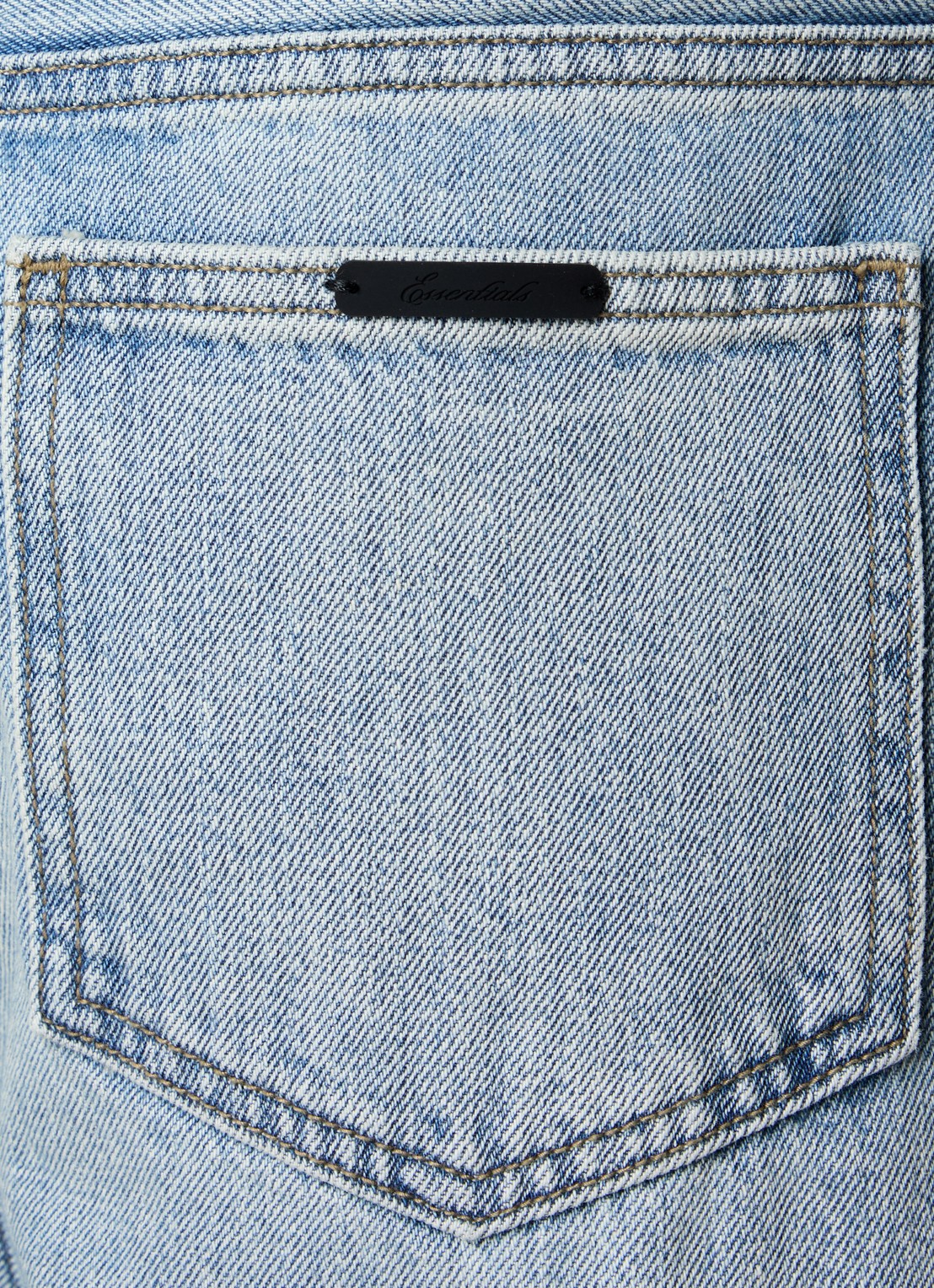 Fear of God Essentials High waist loose fit jeans met lichte wassing - detail 3 indigo