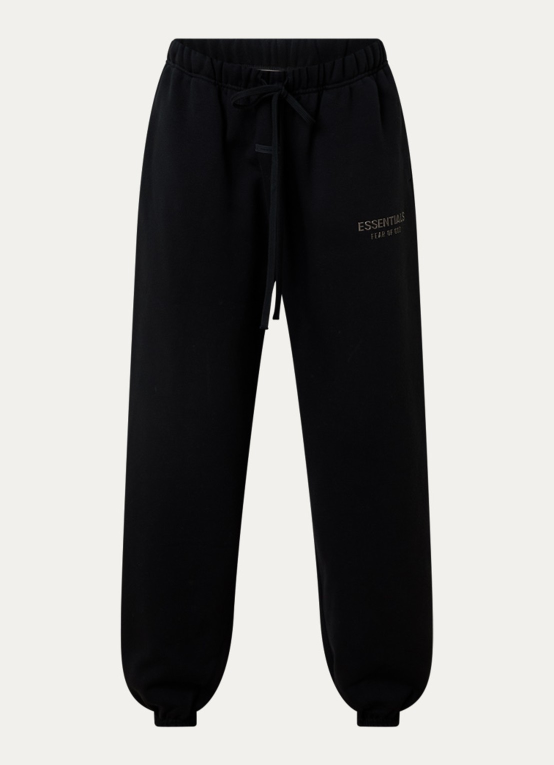 Fear of God Essentials High waist tapered fit joggingbroek met logo - voorkant 2 zwart
