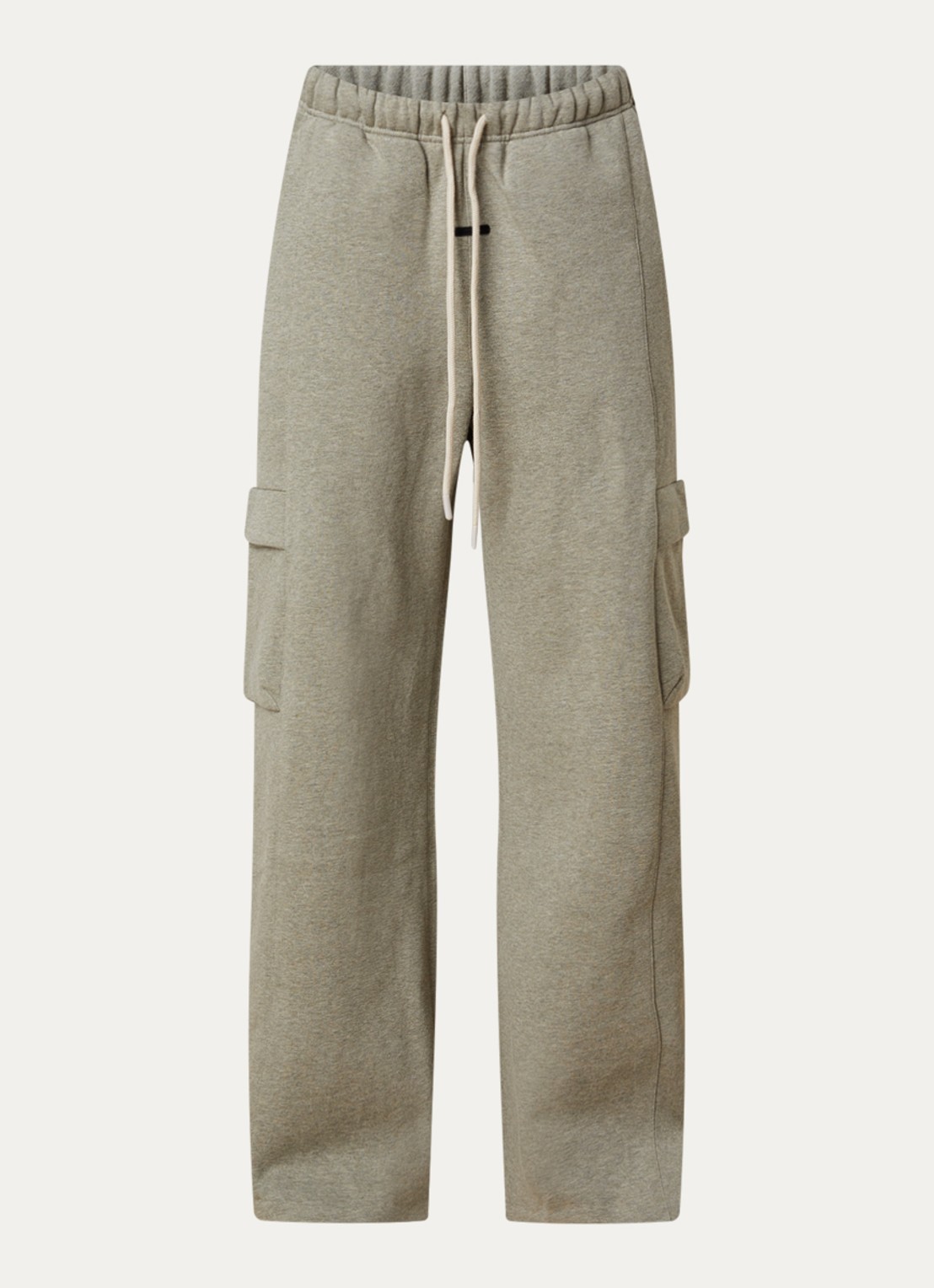 Fear of God Essentials High waist wide fit joggingsbroek met steekzakken - voorkant 4 lichtgrijs
