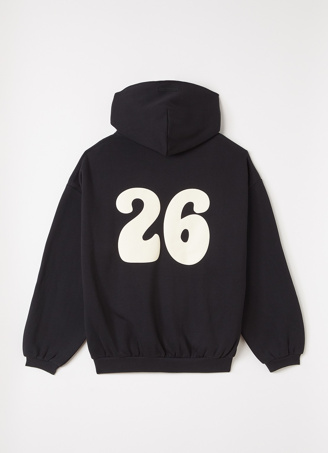 Fear of God Essentials Hoodie met front- en backprint - voorkant 3 zwart