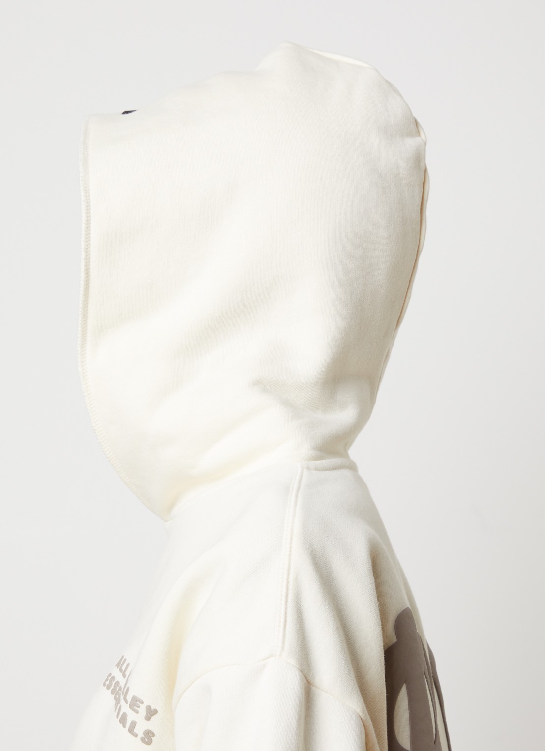 Fear of God Essentials Hoodie met front- en backprint - detail 4 creme
