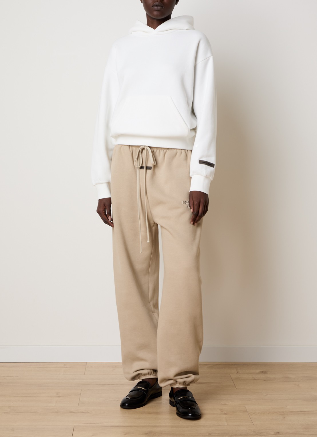 Fear of God Essentials Hoodie met gemêleerd dessin - voorkant 6 wit