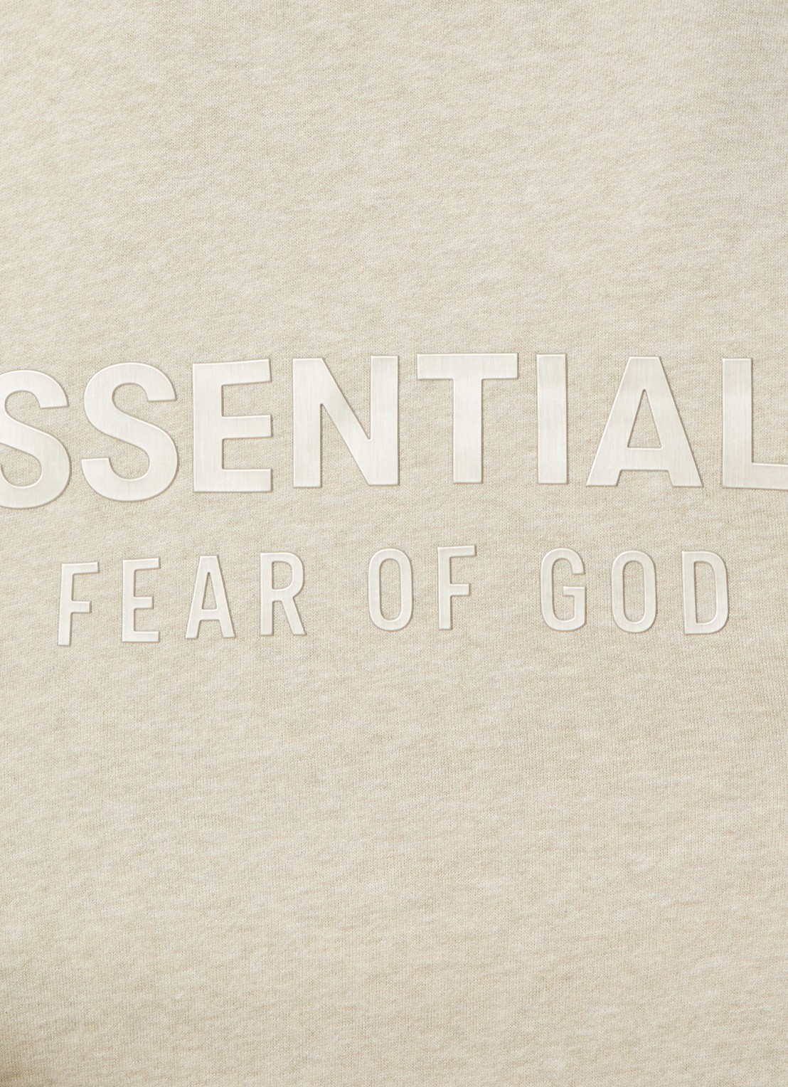 Fear of God Essentials Hoodie met gemêleerd dessin - detail 6 beige