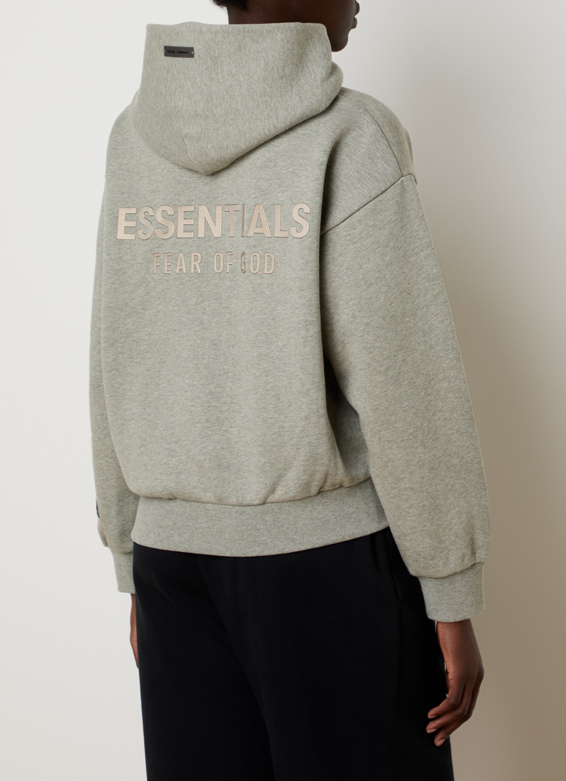 Fear of God Essentials Hoodie met gemêleerd dessin - detail 2 grijs