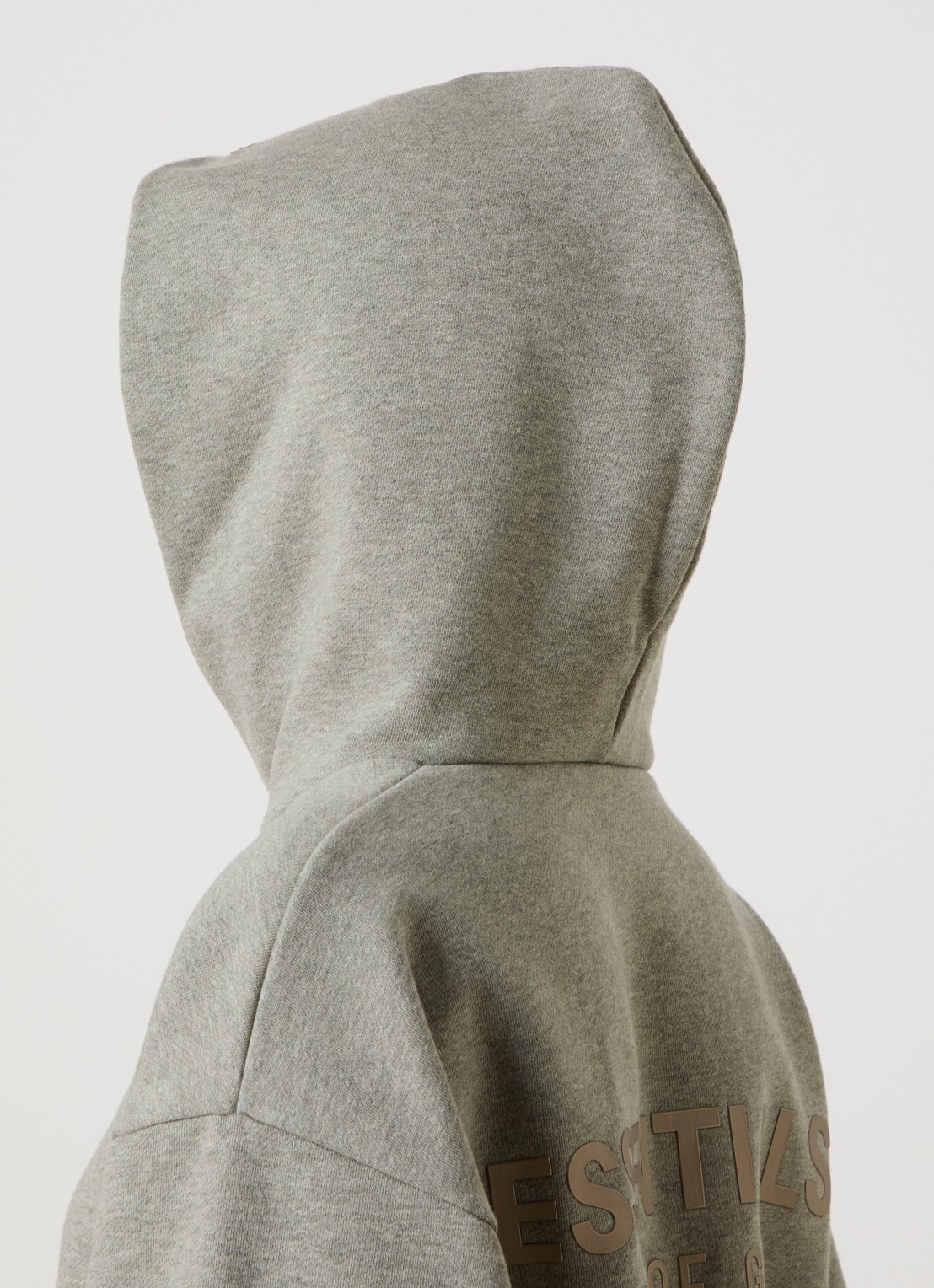 Fear of God Essentials Hoodie met gemêleerd dessin - detail 3 grijs
