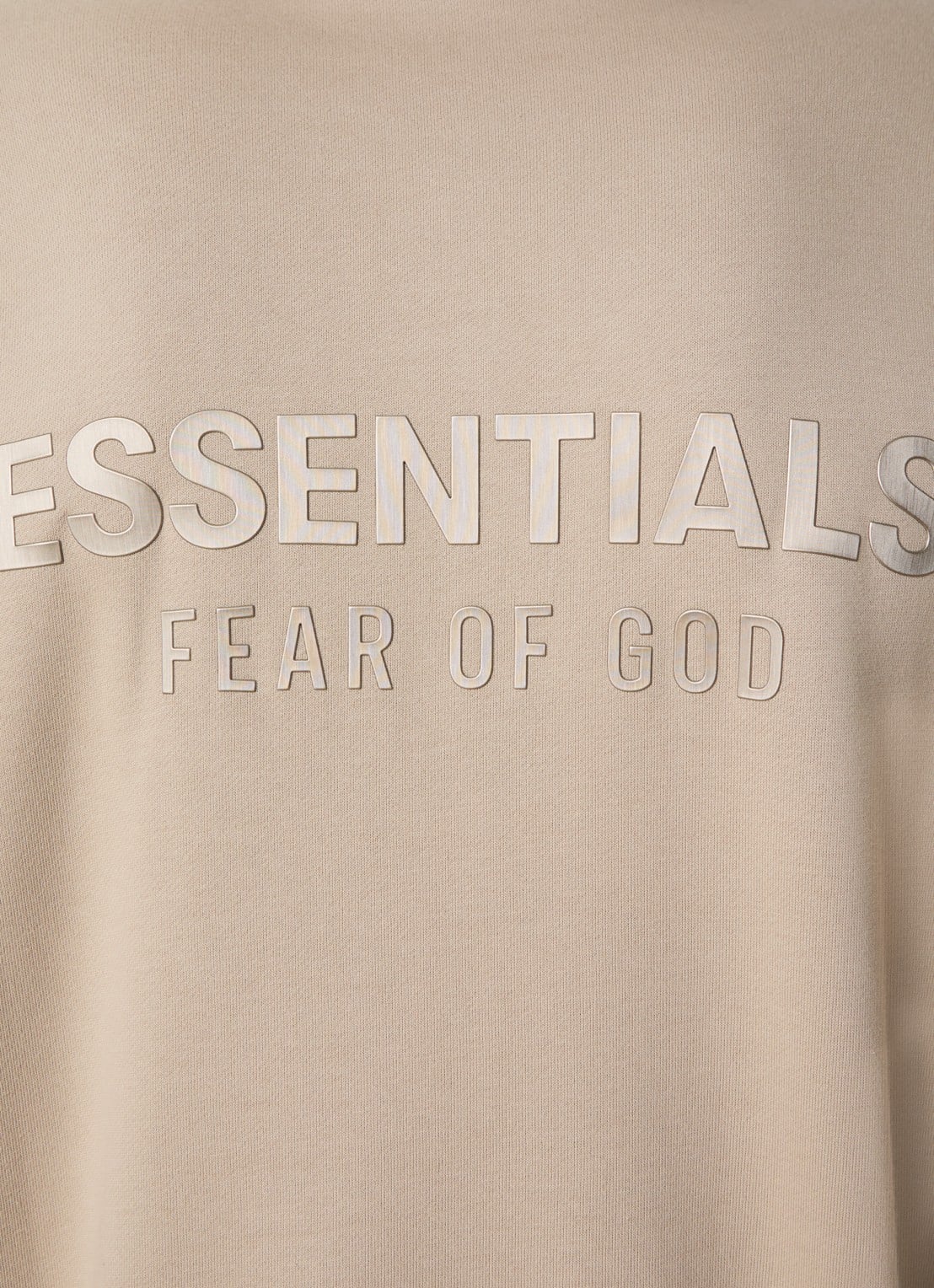 Fear of God Essentials Hoodie met logo- en backprint - detail 6 beige